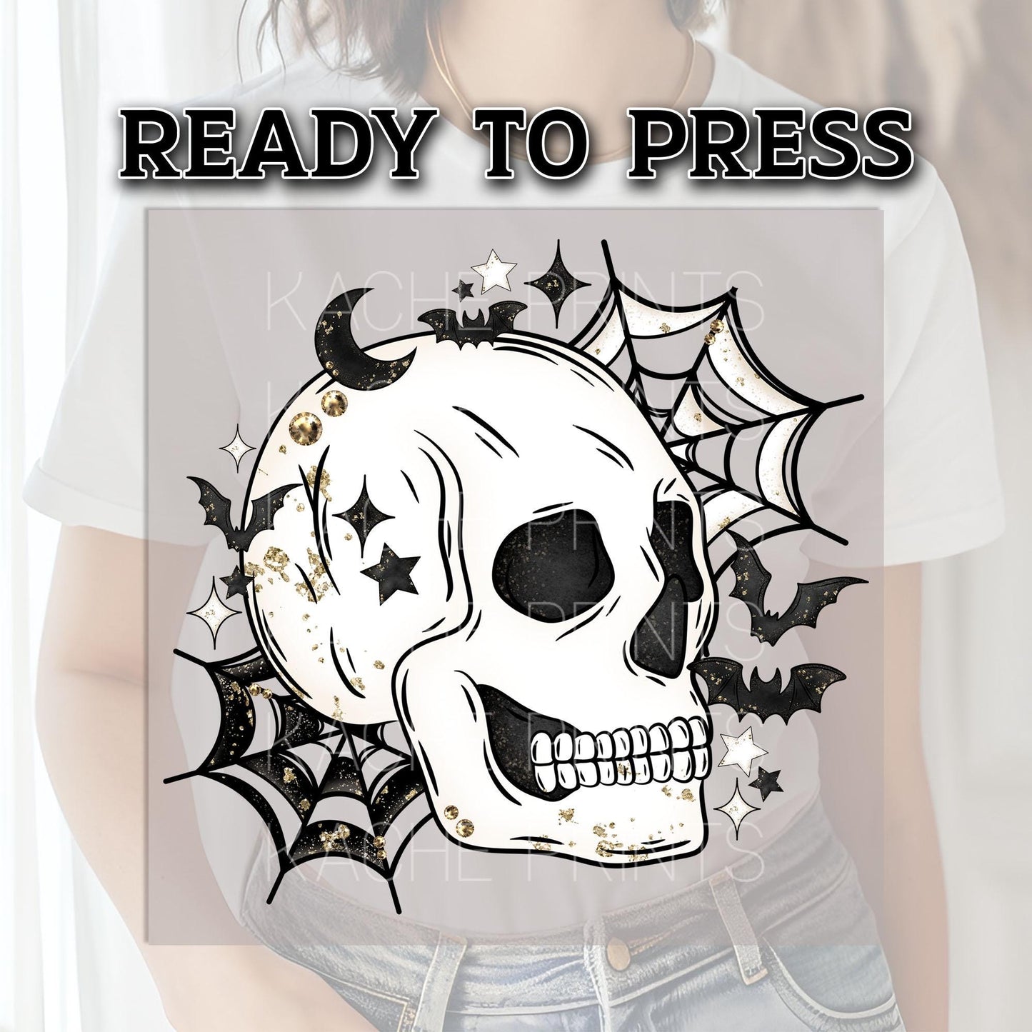 Halloween Skull DTF Transfers, Skeleton Dtf Transfers, Halloween DTF Transfers Ready For Press, Spooky DTF, Heat Press Transfers, Spider Dtf