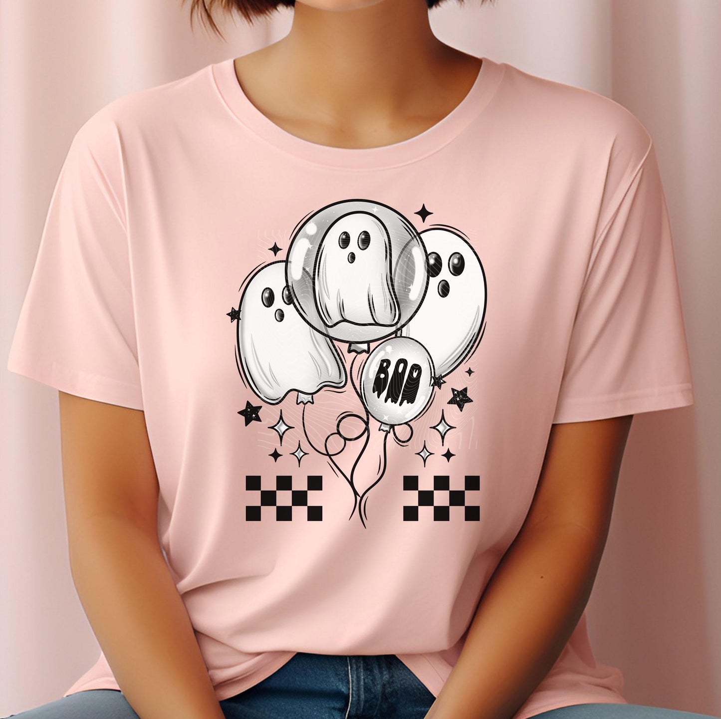 Ghost Balloons DTF Transfers, Ghost Dtf Transfer, Halloween DTF Transfer Ready For Press, Heat Press Transfer, Scary Balloon Ghost DTF Print