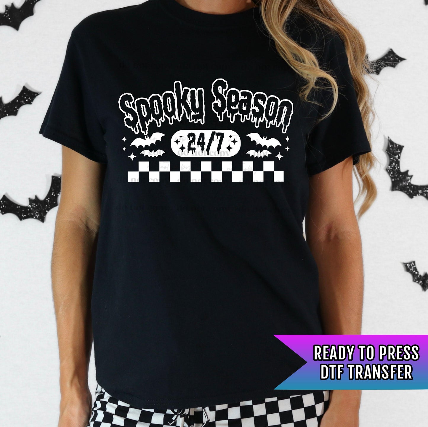 Spooky Season 24/7 DTF Transfers, Witchy Bats Dtf Transfers, Halloween DTF Transfers Ready For Press, Spooky Season Dtf, Heat Press Transfer
