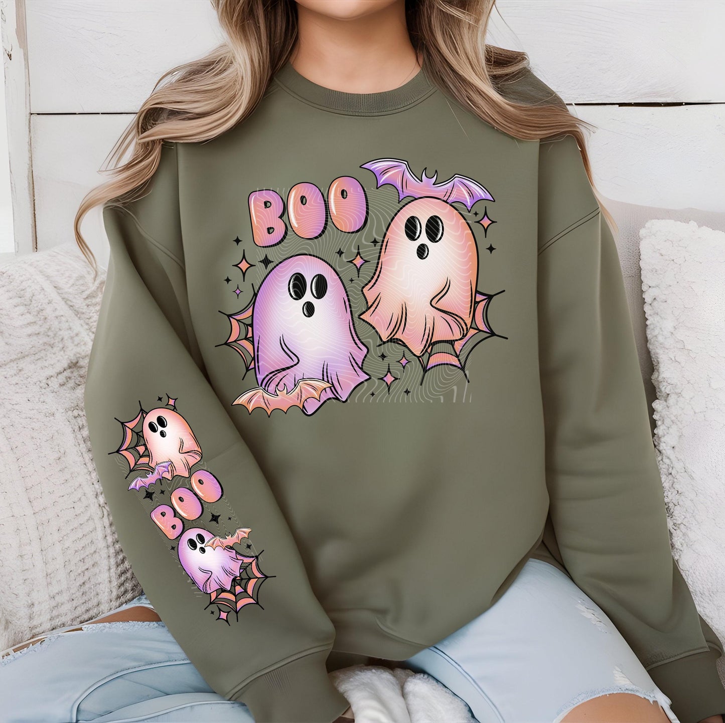 Cute Ghost Ready To Press, Halloween DTF Transfers, Boo Ghost Prints, Bats DTF Print Ready For Press, Boo Dtf, Spooky Season Dtf Transfers