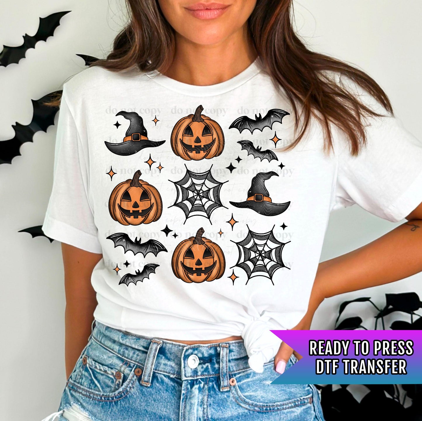 Happy Halloween Witches DTF Transfer, Spooky Dtf Transfer, Halloween DTF Transfer Ready For Press, Heat Press Transfer, Witches Dtf Transfer