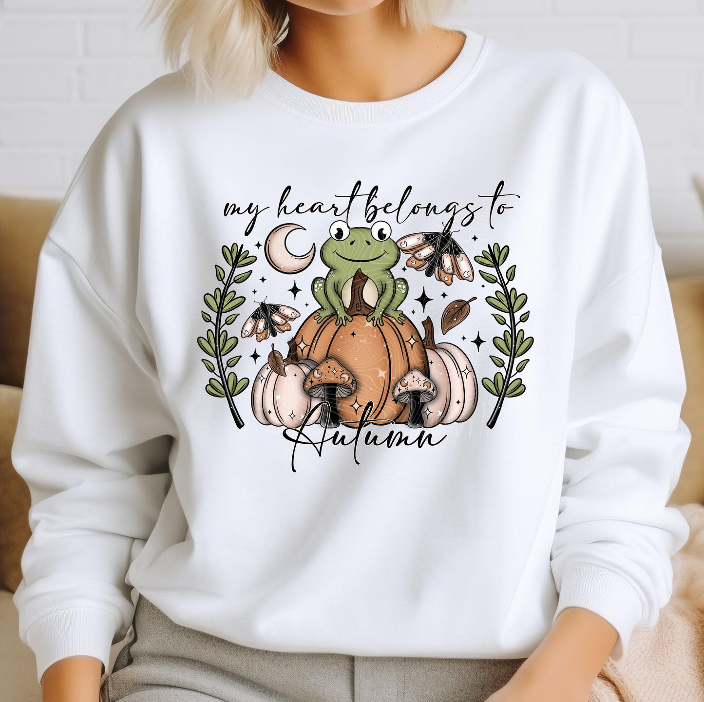 My Heart Belongs Autumn DTF Transfer Ready For Press, Fall DTF Transfers, Autumn DTF Transfer, Pumpkin Dtf Prints, Fall Leaves Dtf Transfers