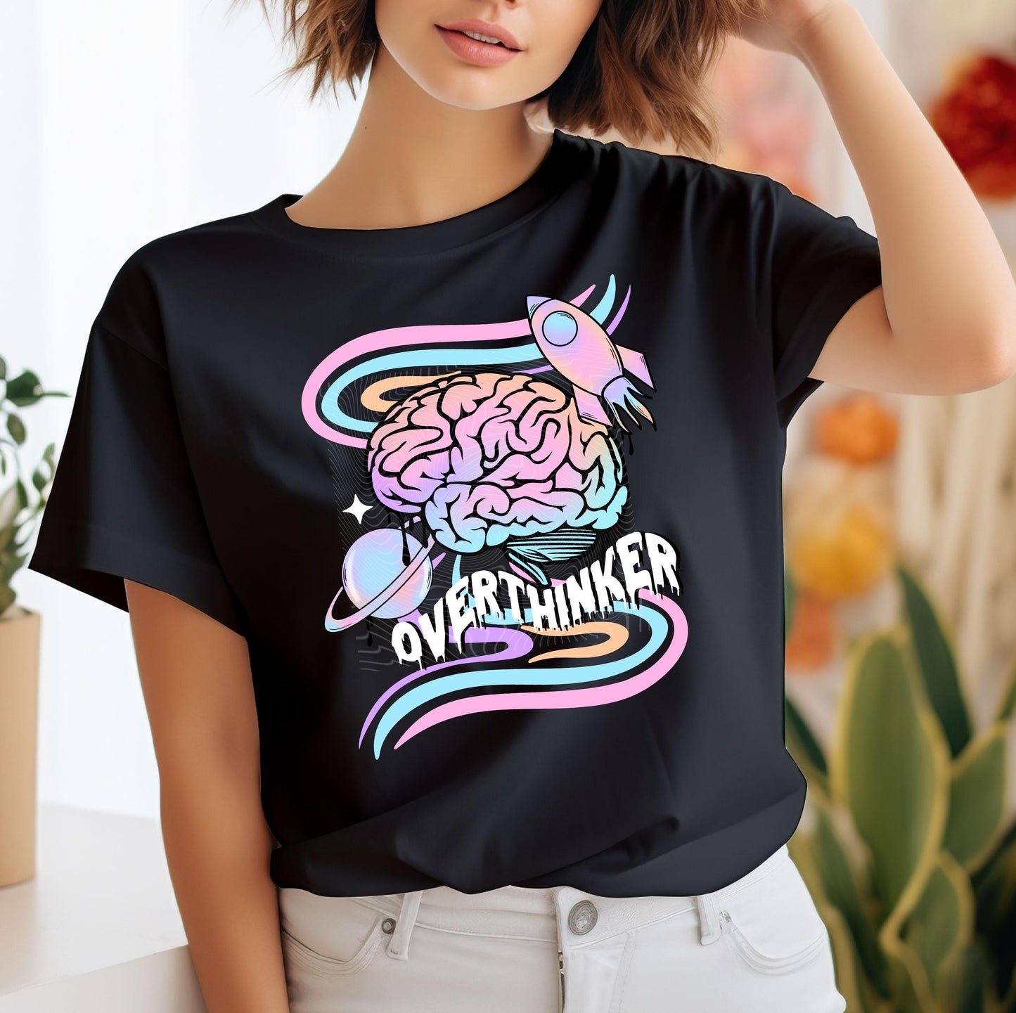 Overthinker DTF Transfers Ready For Press, Anxious Dtf, Mindful Overthinker DTF Transfers, Therapy Dtf, Mental Health Awareness Therapy DTF