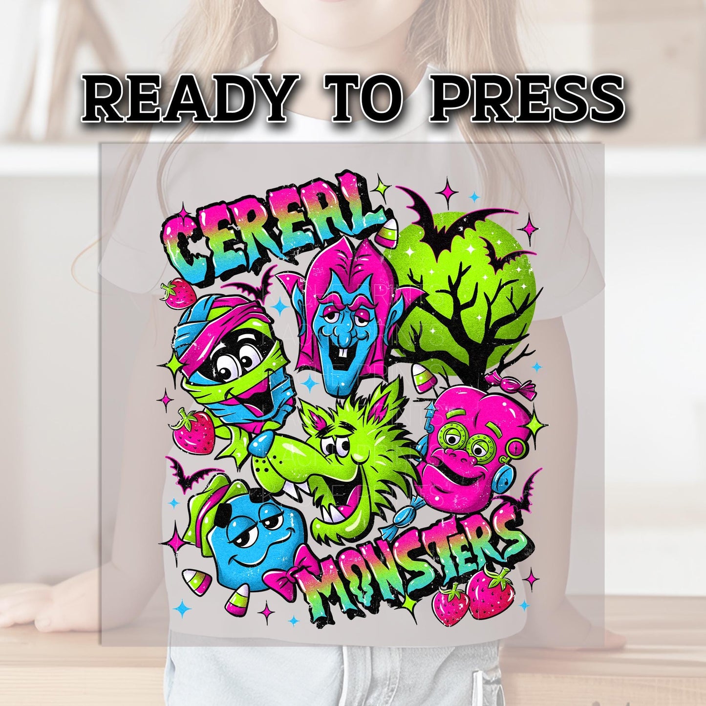 Cereal Monsters DTF Transfer, Halloween DTF Transfer Ready For Press, Heat Press Transfer, Monsters DTF, Spooky Season Dtf, Horror Dtf Print