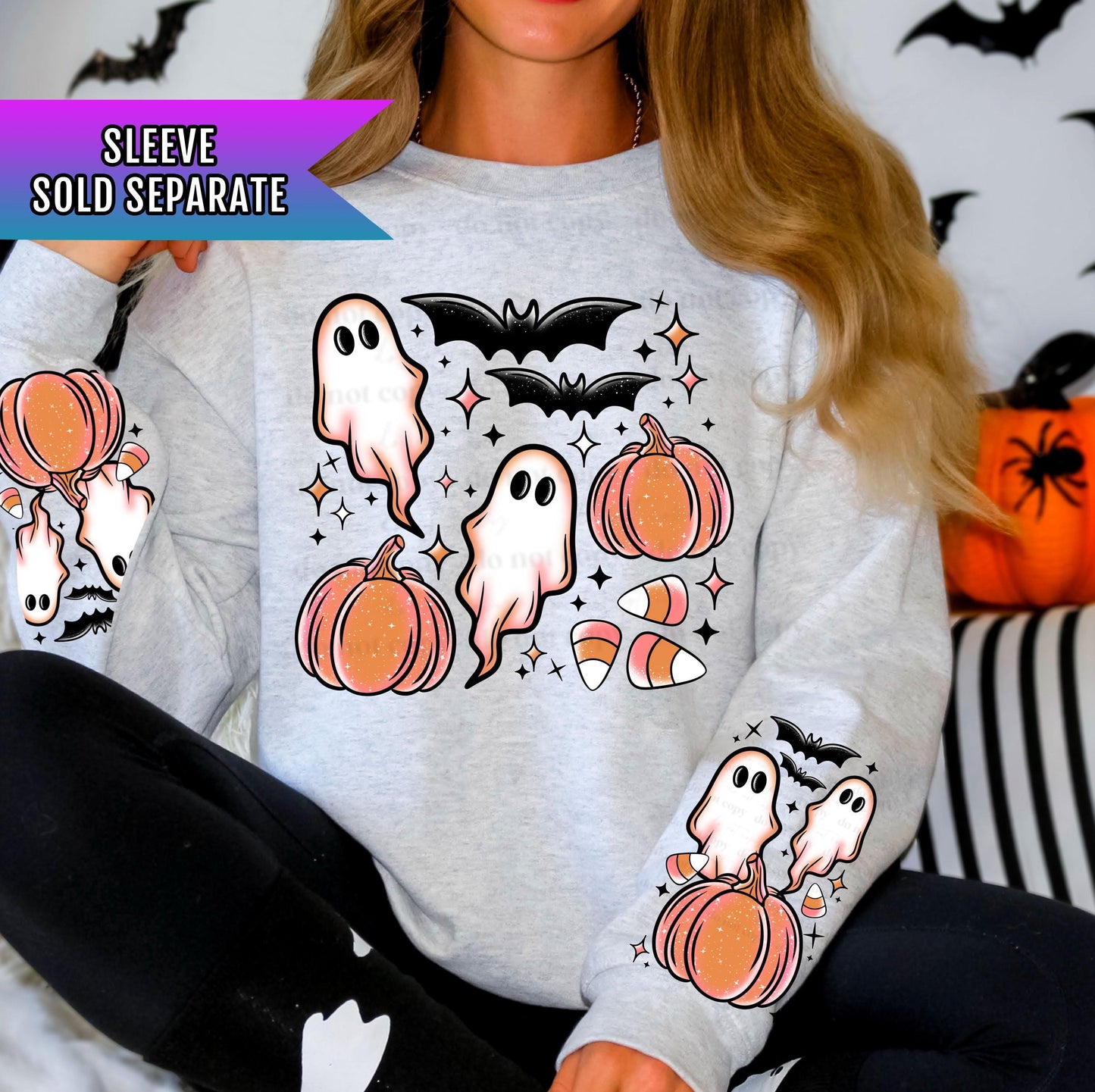 Spooky Season DTF Transfers, Halloween DTF Transfer Ready For Press, Bats, Spooky Collage DTF Print, Heat Press Transfer, Pumpkin Dtf Prints