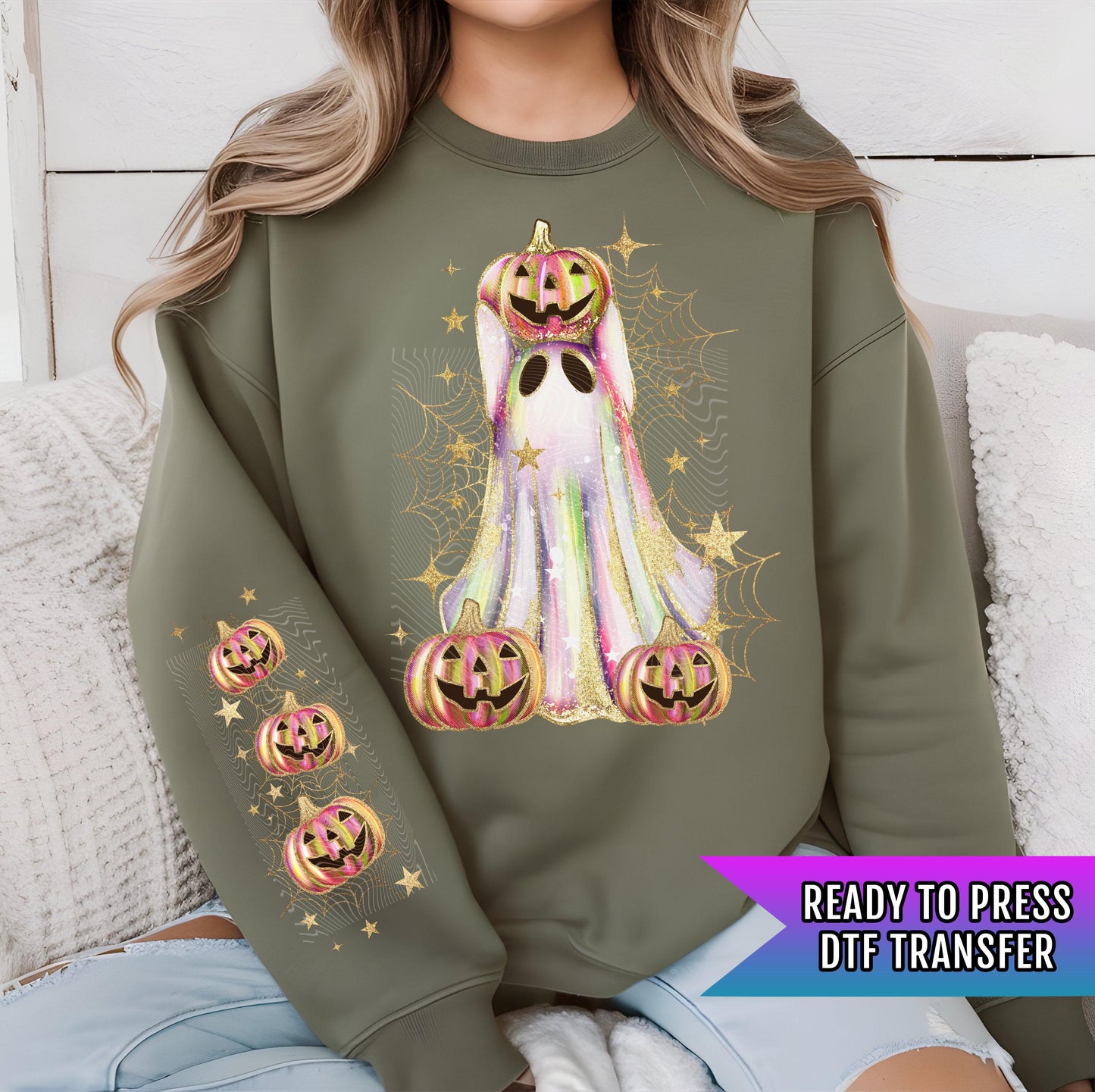 Ghost Season DTF Transfers Ready For Press, Halloween DTF Prints, Ghost Dtf Prints, Spider Dtf, Heat Press Transfers, Pumpkin DTF Transfers