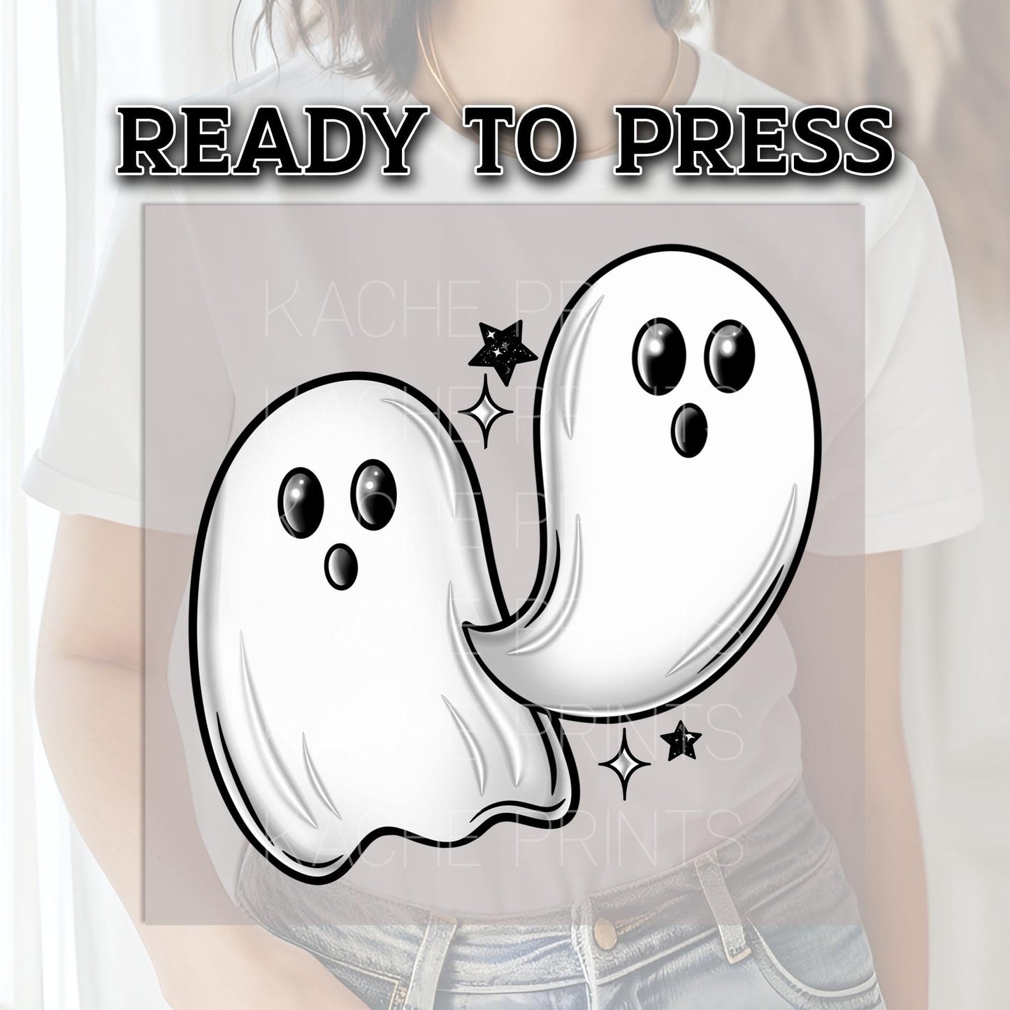 Cute Ghost DTF Transfers, Ghost Dtf Transfers, Halloween DTF Transfer Ready For Press, Heat Press Transfers, Boo DTF Prints, Scary Ghost Dtf