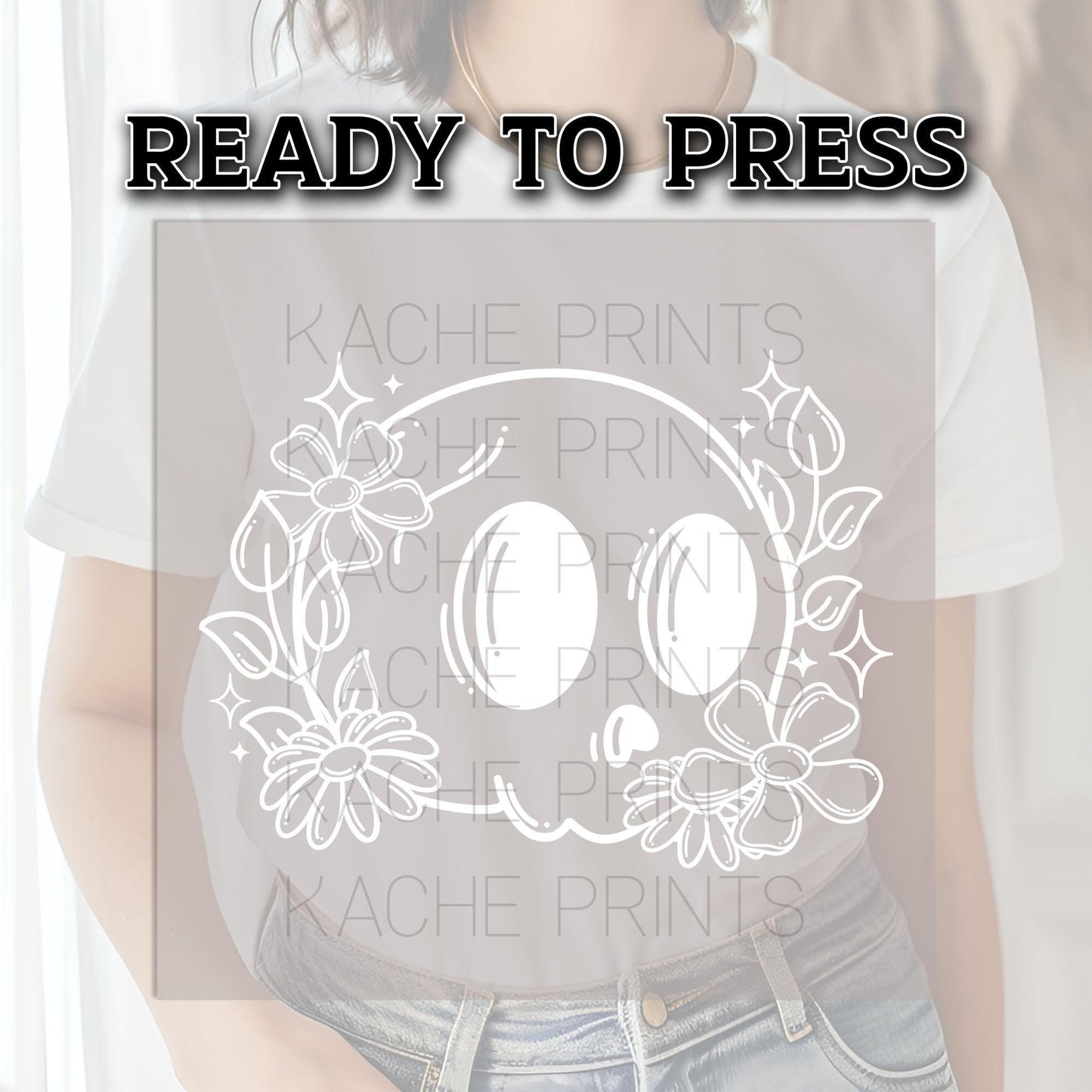 Halloween Floral Skull DTF Transfers, Skull Dtf Transfer, Halloween DTF Transfers Ready For Press, Heat Press Transfers, Floral Skeleton DTF