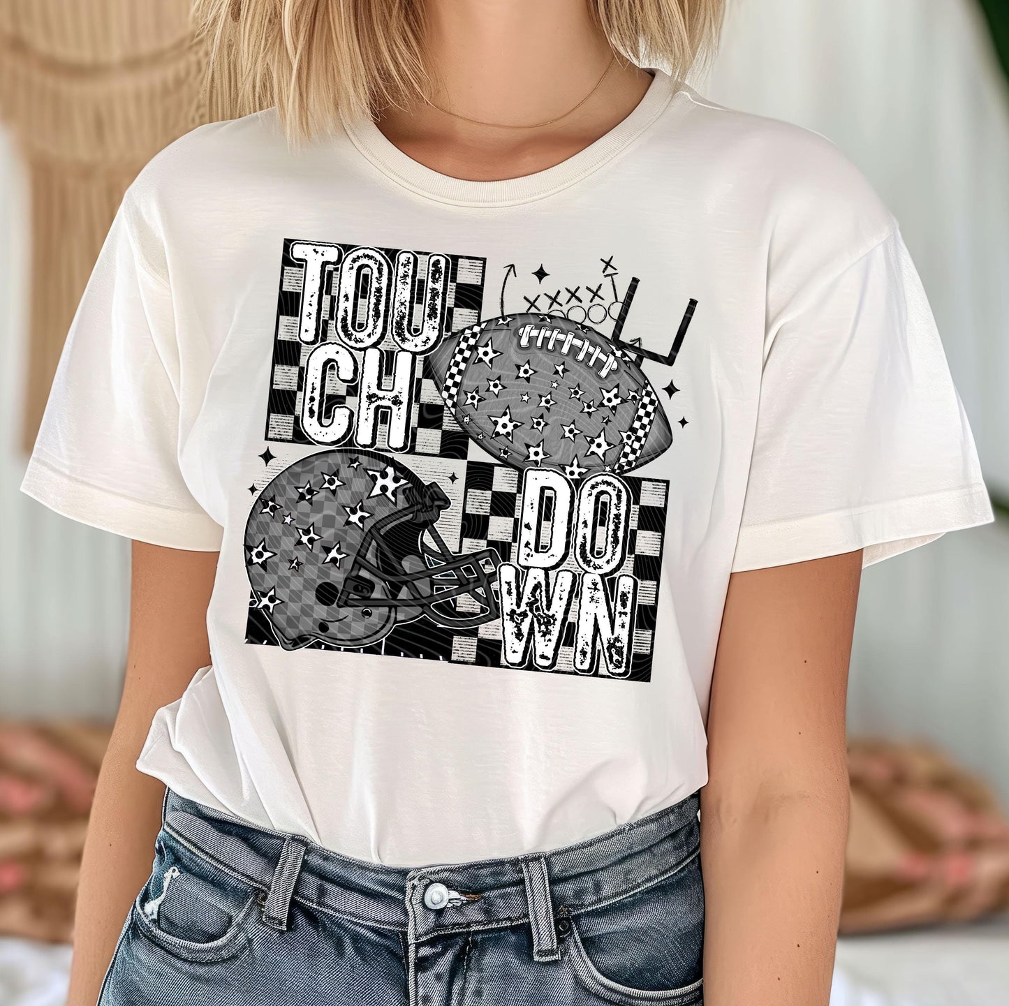 Touch Down DTF Transfer, Football Transfer Ready For Press, Heat Press Transfer, Pride From The Heart Dtf Print, Football Dtf,Direct To Film