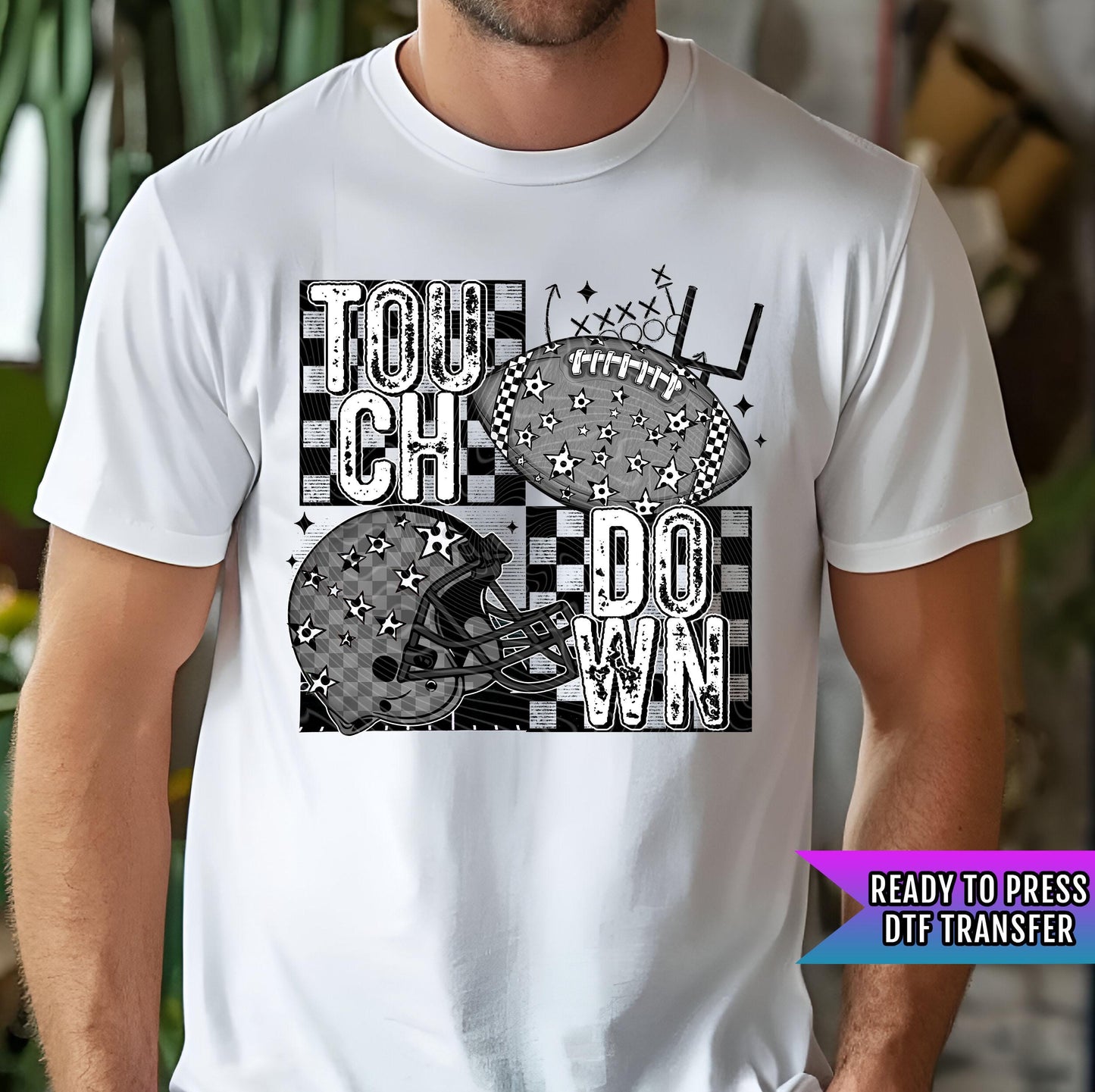 Touch Down DTF Transfer, Football Transfer Ready For Press, Heat Press Transfer, Pride From The Heart Dtf Print, Football Dtf,Direct To Film