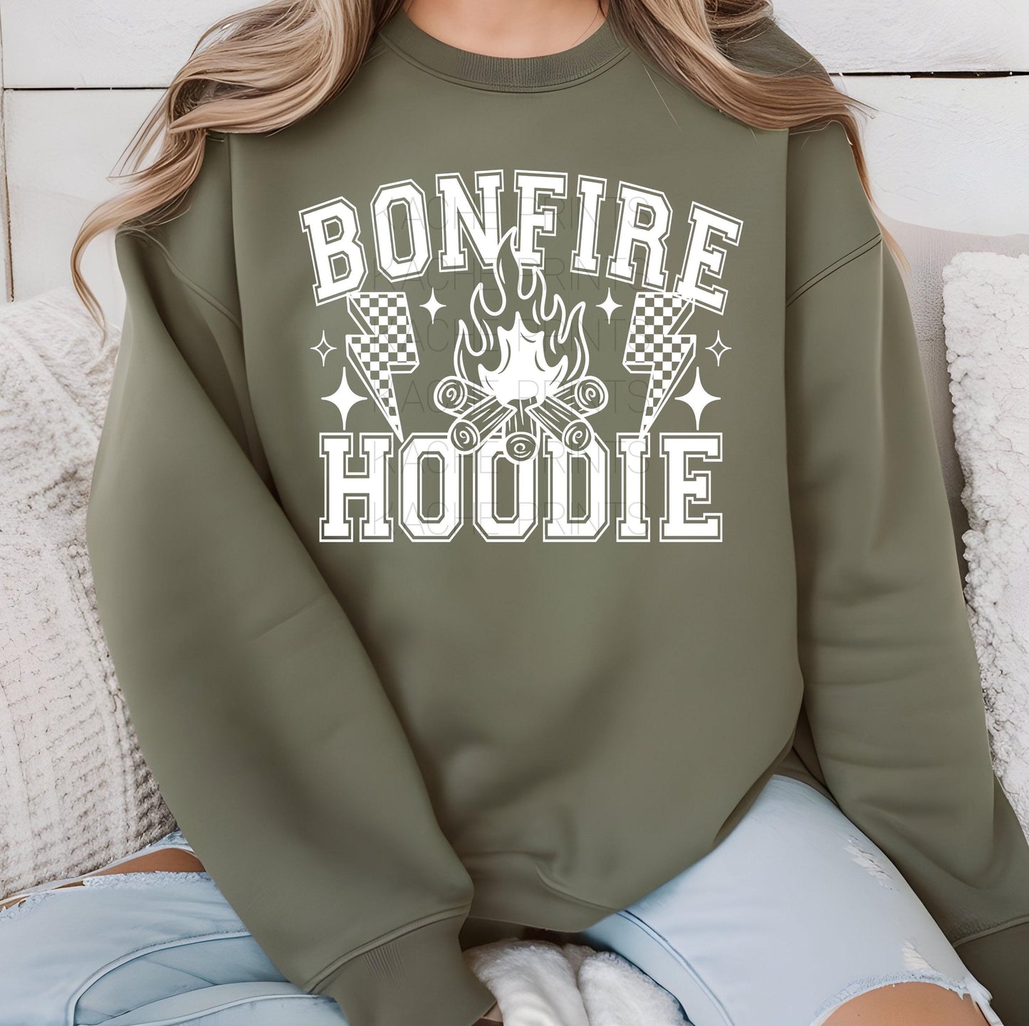 Bonfire Hoodie DTF Transfer Ready For Press, Forest DTF Transfer, Ready Dtf Transfer, Heat Press Transfer, Camping Dtf Print, Direct To Film