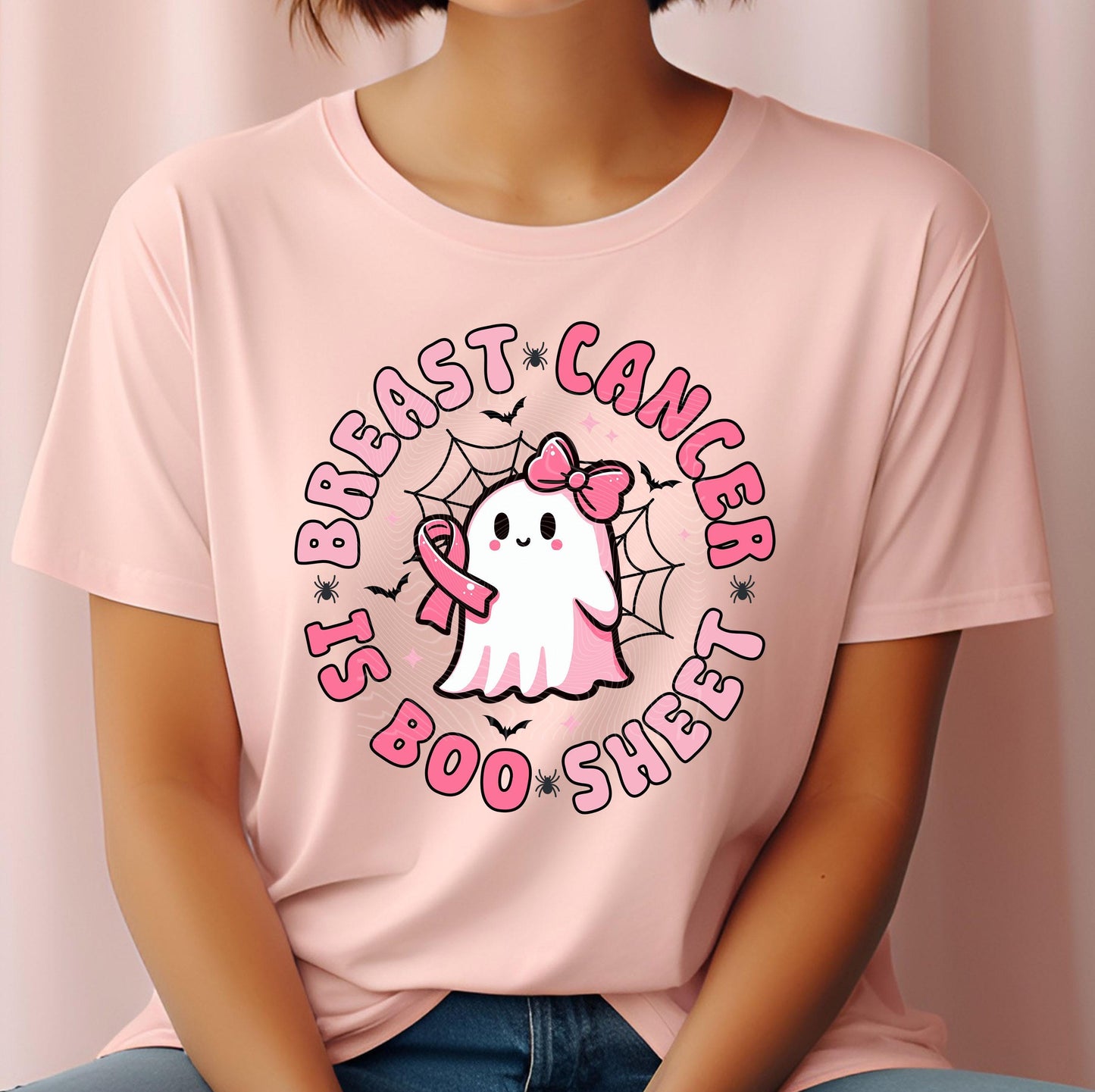 Breast Cancer Is Boo Sheet DTF Transfers Ready For Press, Breast Cancer Dtf Print, Heat Press Transfer, Strong Women Cancer Dtf, Pink Ribbon