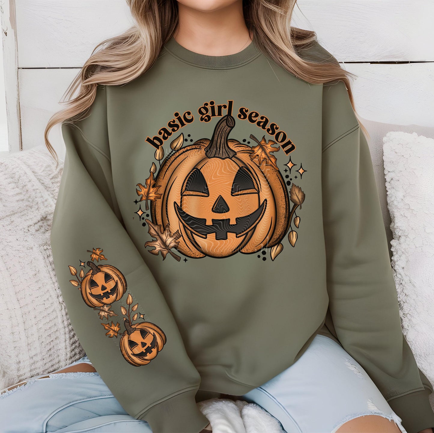 Basic Girl Season DTF Transfer, Halloween DTF Transfer Ready For Press, Pumpkin Spice Season DTF Transfer, Spooky Print, Heat Press Transfer