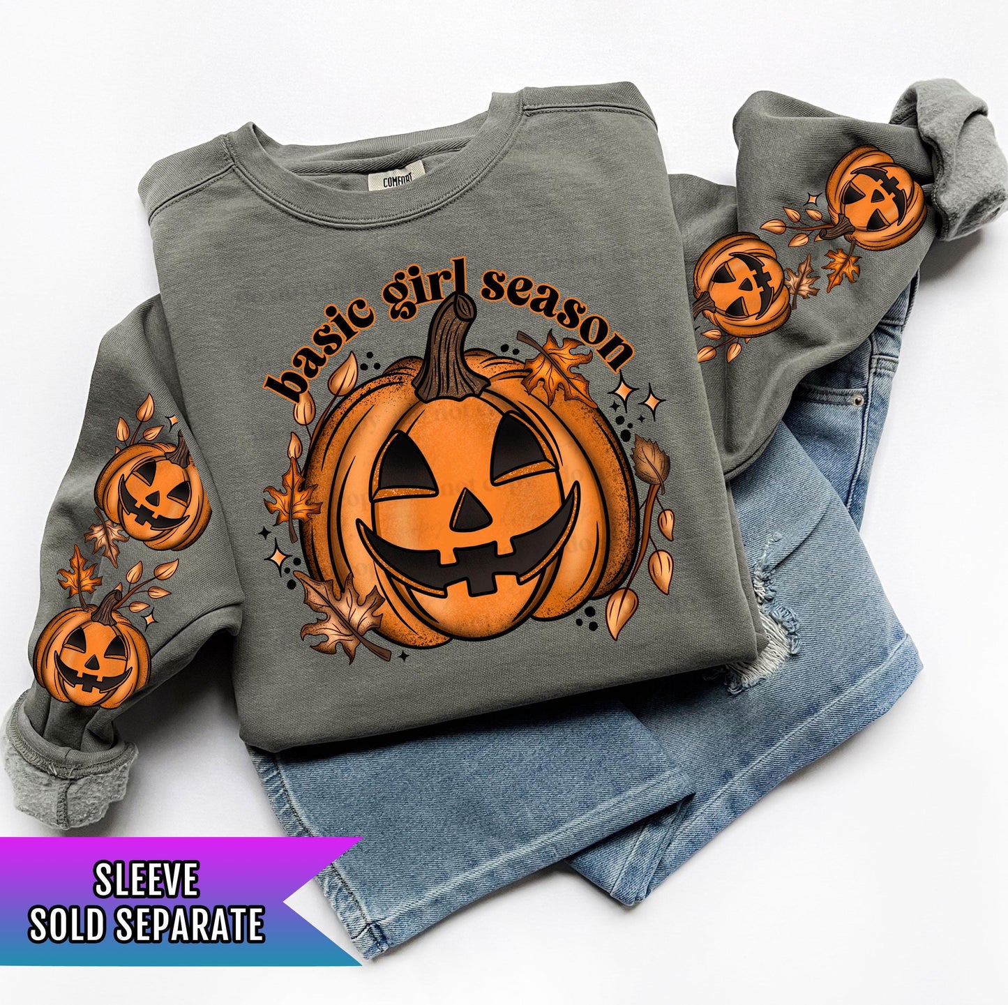 Basic Girl Season DTF Transfer, Halloween DTF Transfer Ready For Press, Pumpkin Spice Season DTF Transfer, Spooky Print, Heat Press Transfer