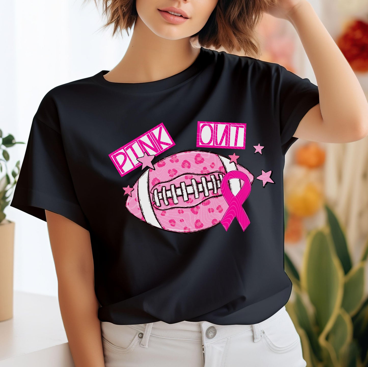 Pink Out Tackle Breast Cancer DTF Transfer Ready For Press, American Football DTF, Breast Cancer Dtf, Heat Press Transfer, Pink Power Tackle