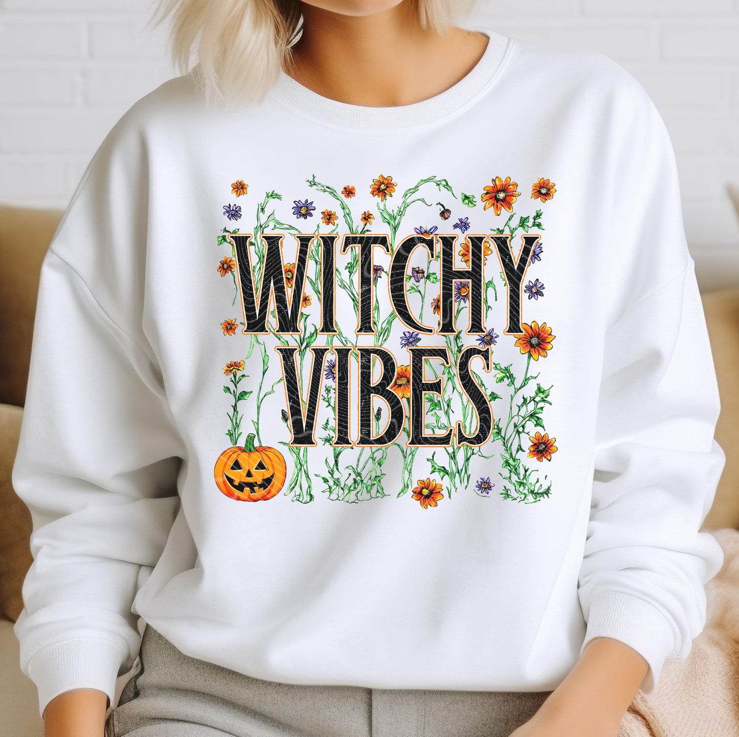 Witchy Vibes DTF Transfers, Halloween Dtf Prints, Halloween DTF Transfer Ready For Press, Heat Press Transfer, Direct To Film, Spooky Season