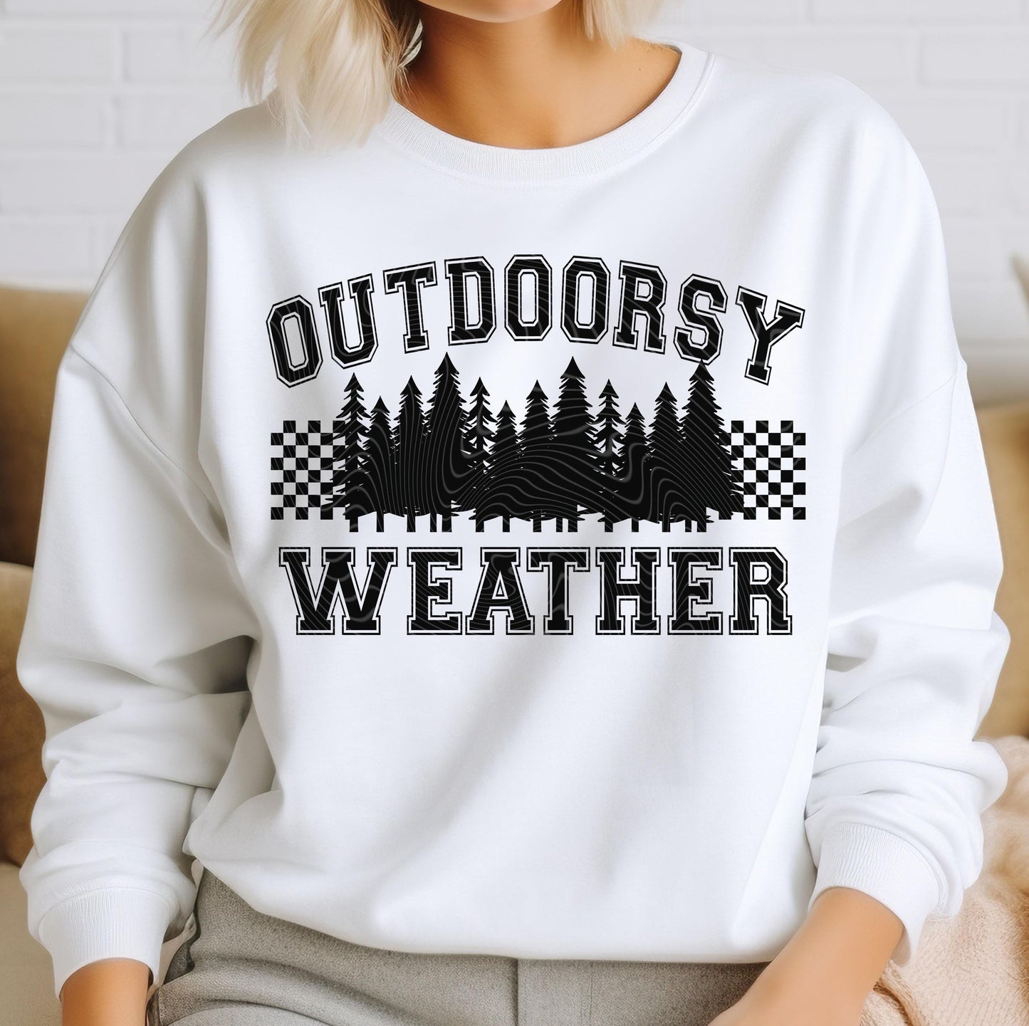 Outdoorsy Weather DTF Transfer Ready For Press, Forest DTF Print, Ready Dtf Transfer, Heat Press Transfer, Camping Dtf Print, Direct To Film