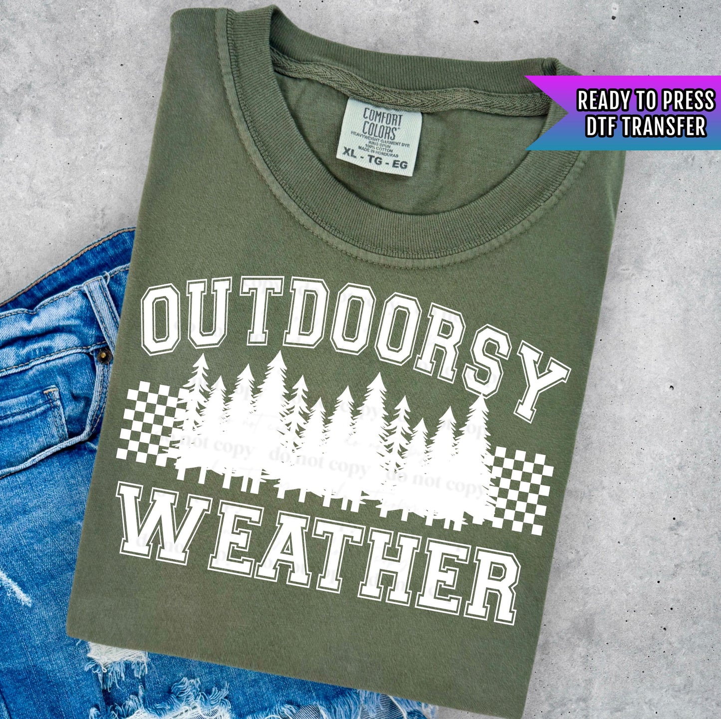 Outdoorsy Weather DTF Transfers Ready For Press, Vacation DTF Prints, Heat Press Transfers, Camping Dtf Print, Direct To Film, Mountains Dtf
