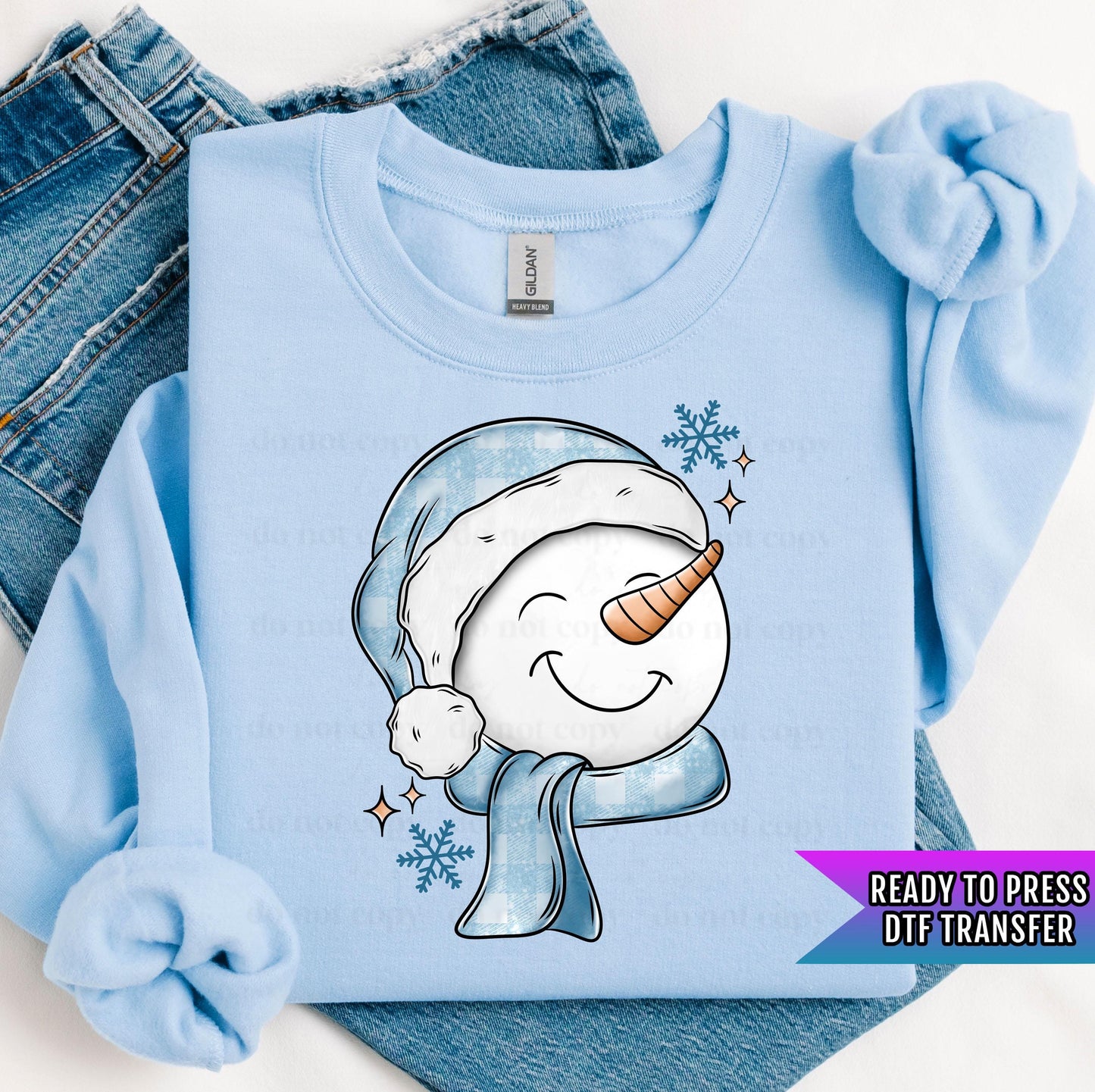 Snowman DTF Transfers Ready For Press, Christmas DTF Prints, Heat Press Transfer, Winter Dtf Prints, Direct To Film, Snowflakes Dtf Transfer