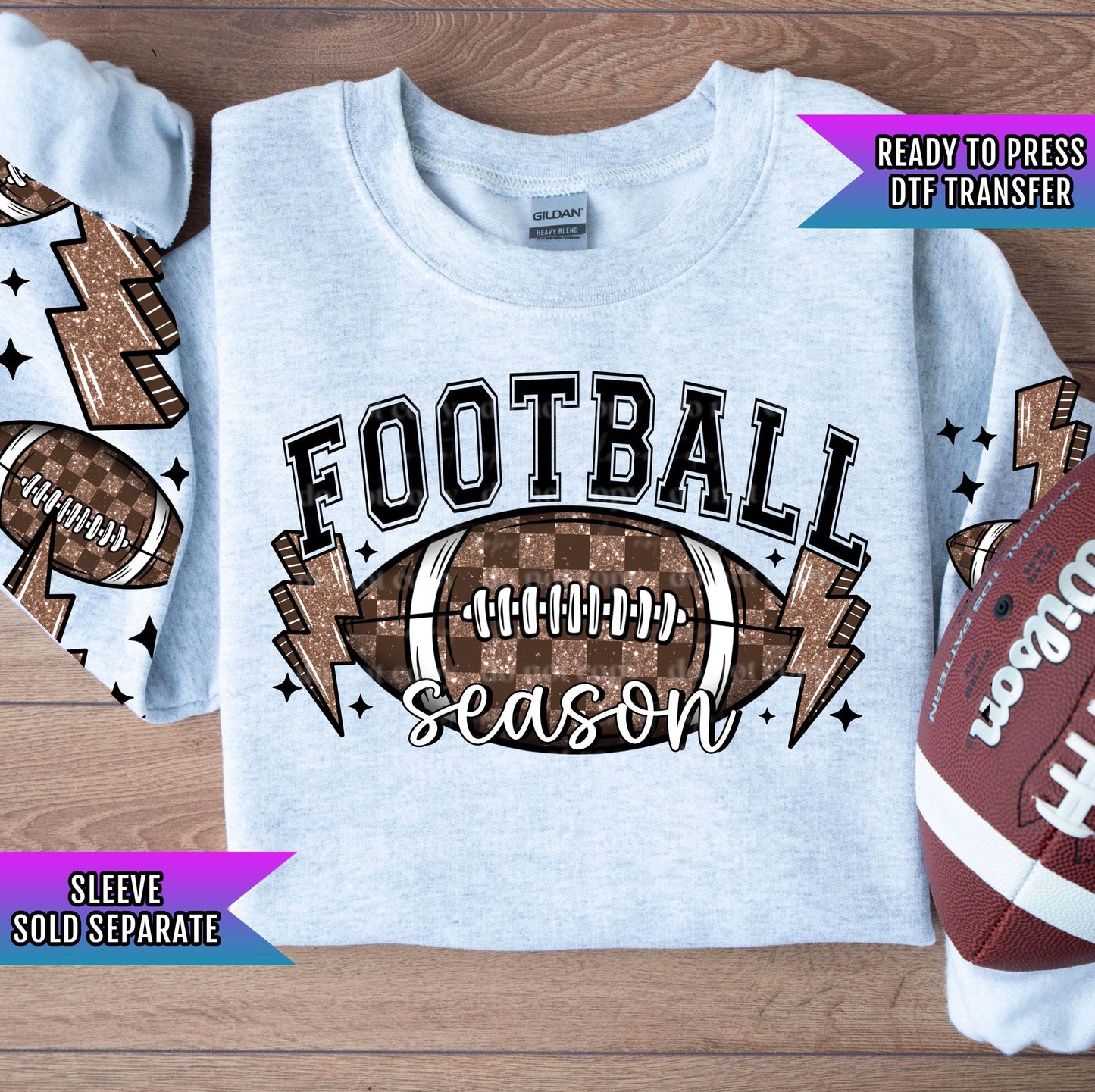 Football Season DTF Transfers, Sports Transfer Ready For Press, Heat Press Transfers, Football Lover Dtf Print, Direct To Film, Game Day Dtf