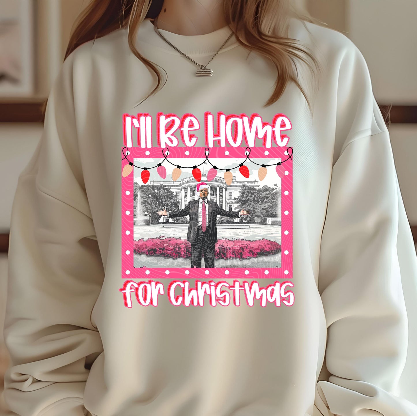 I'll Be Home For Christmas DTF Transfer Ready to Press, Trump Dtf Print, Trump Heat Transfer, Trump 2024, Heat Press Transfer,Direct To Film