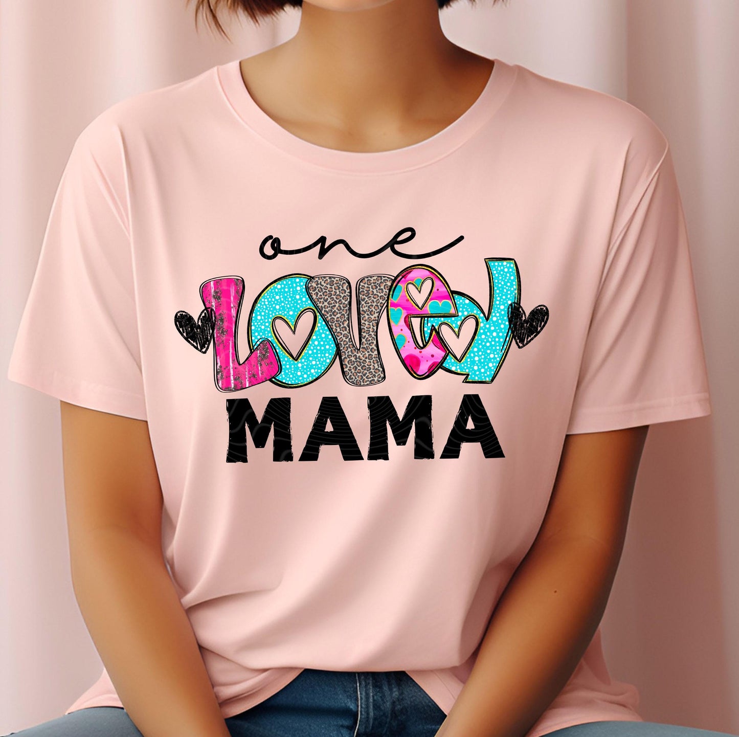One Loved Mama DTF Transfers Ready For Press, Mother's Day DTF Prints, Heat Press Transfers, Direct To Film, Mom Dtf Transfer, Loved Mom Dtf
