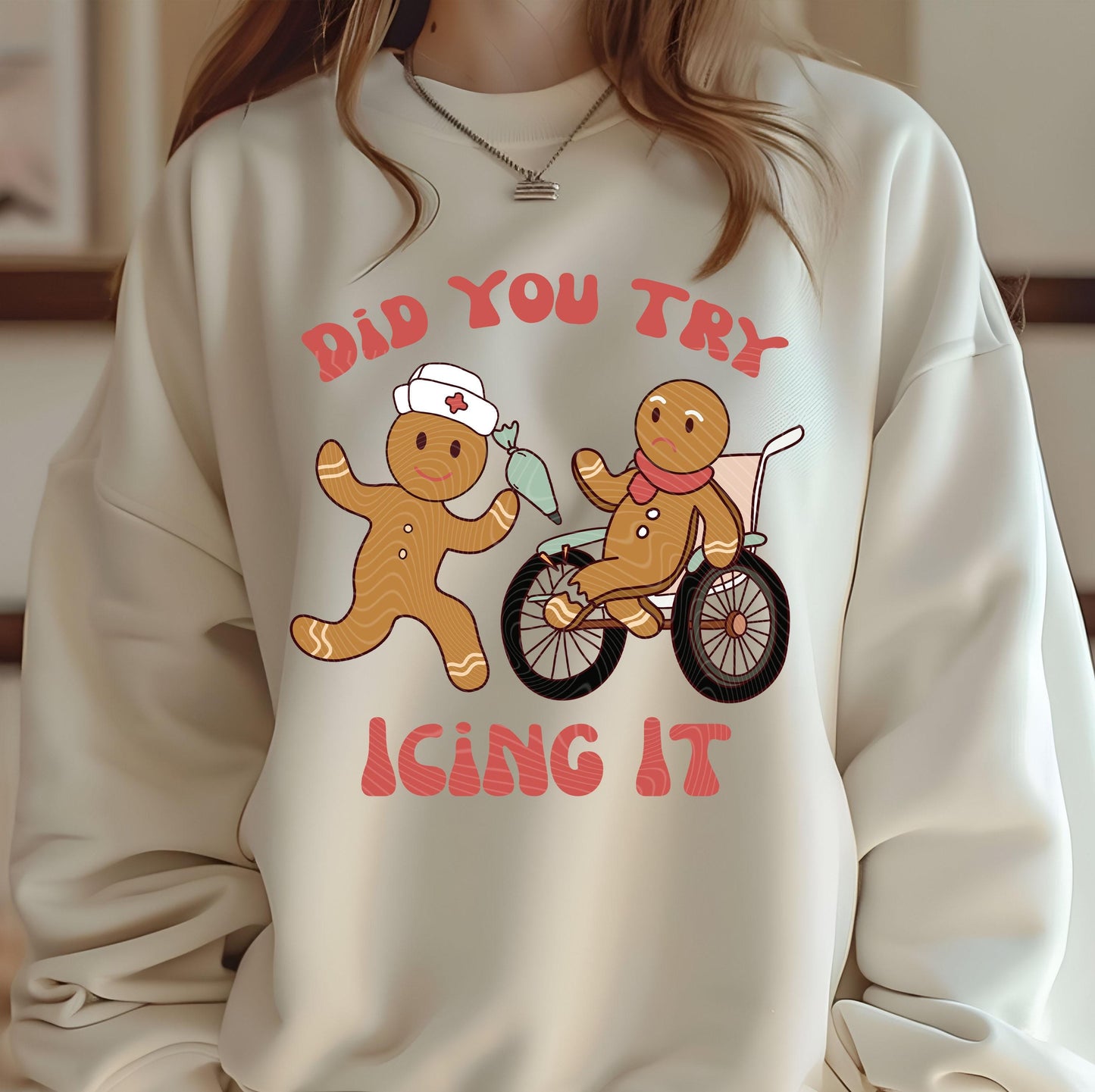 Did You Try Icing It DTF Transfers Ready For Press, Merry Christmas DTF Prints, Heat Press Transfers, Direct To Film, Cute Gingerbread Dtf