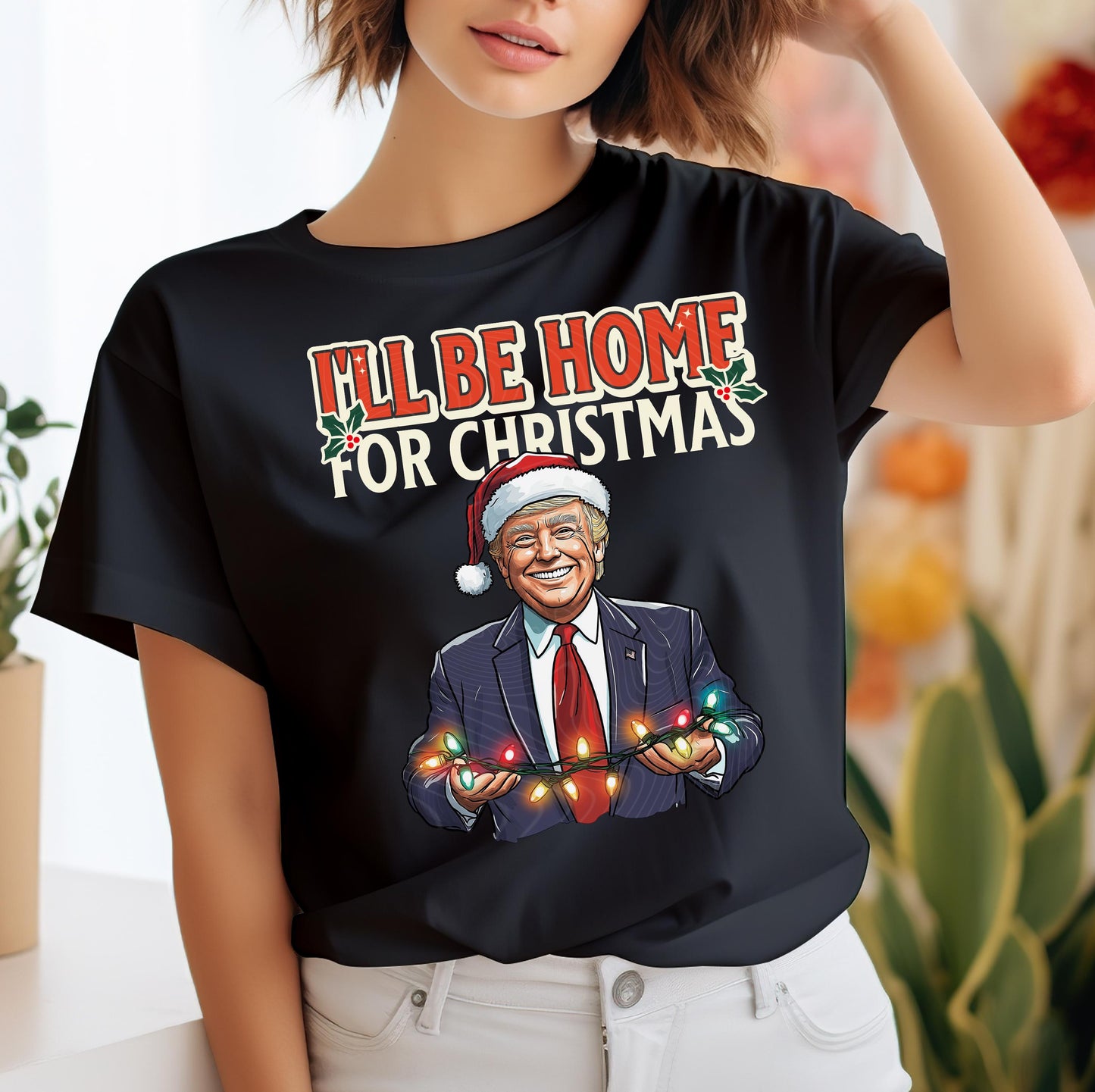 I'll Be Home For Christmas DTF Transfer Ready to Press, Trump Dtf Print, Trump Heat Transfer, Trump Dtf, Heat Press Transfer, Direct To Film