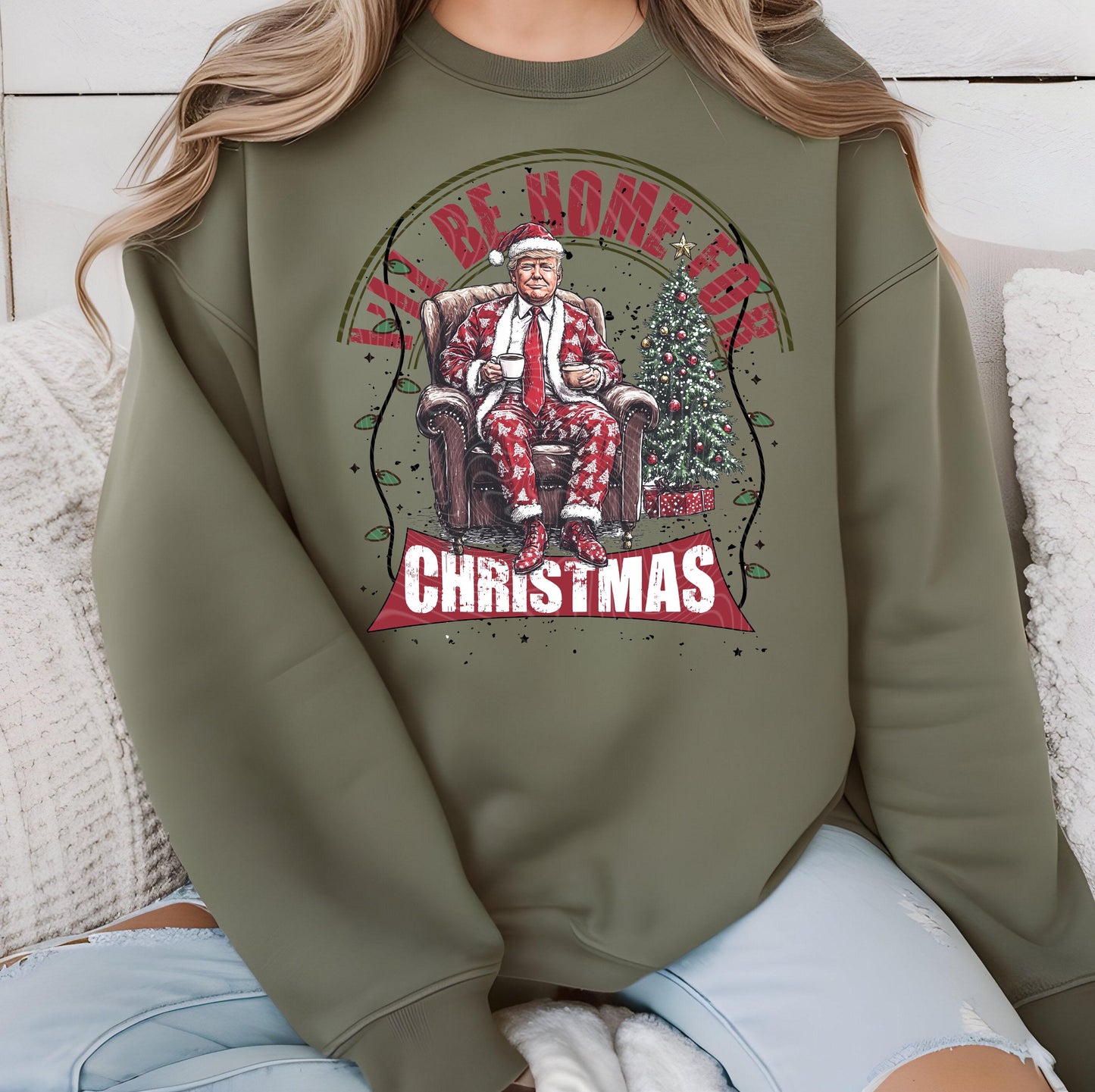 I'll Be Home For Christmas DTF Transfer Ready to Press, Trump Dtf Print, Trump Heat Transfer, Trump Dtf, Heat Press Transfer, Direct To Film