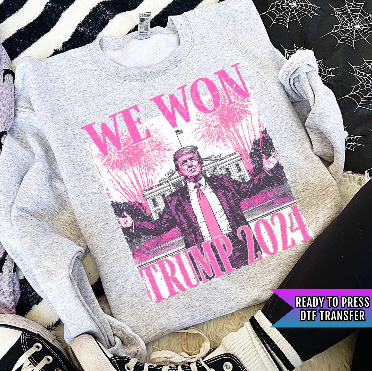 We Won Trump 2024 DTF Transfers Ready to Press, President Dtf, Donald Trump Dtf Transfers, Heat Press Transfer, Direct To Film, Daddy's Home
