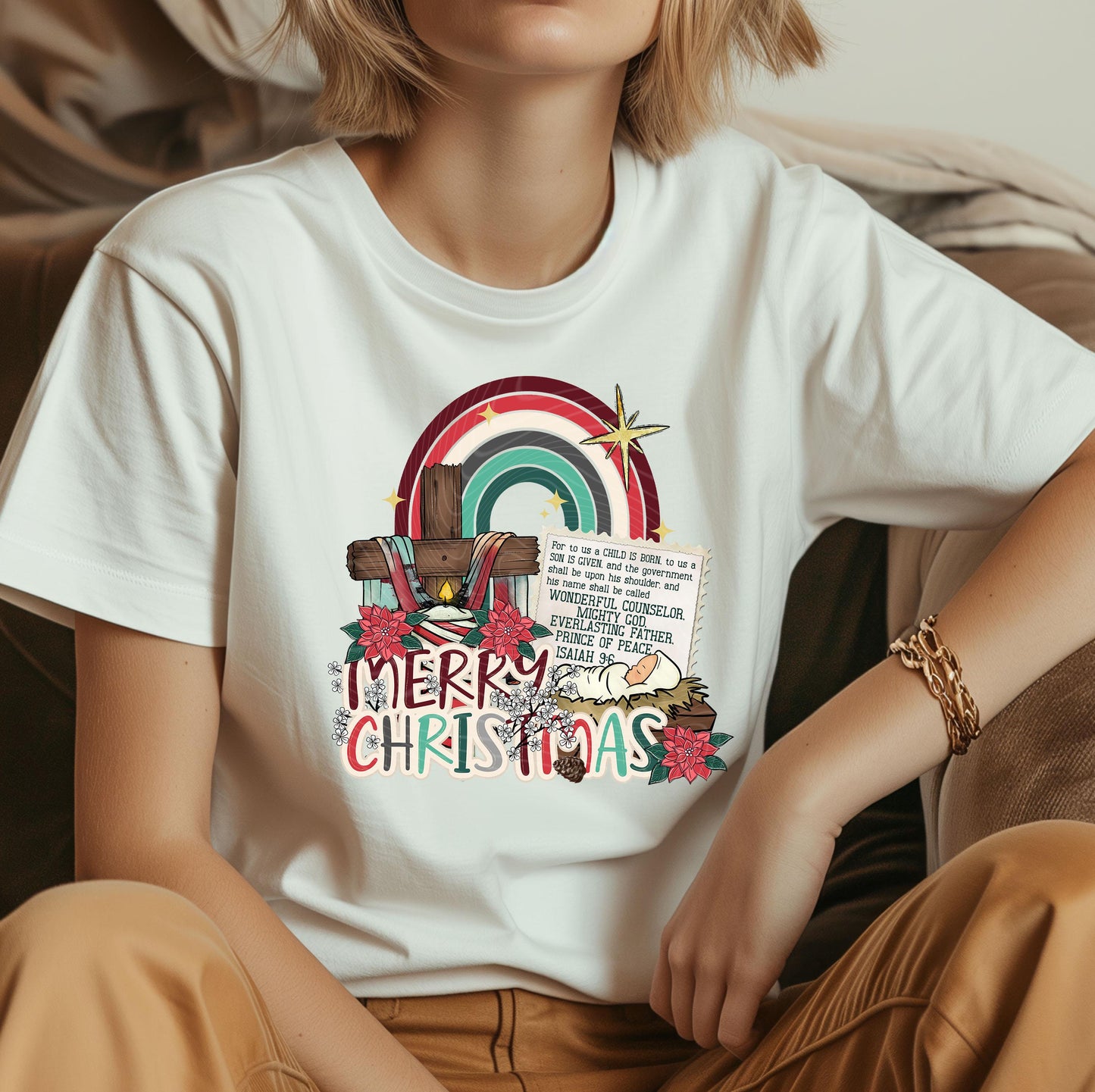 Merry Christmas DTF Transfers Ready For Press, Christmas DTF Print, Heat Press Transfer, Direct To Film, Christmas Transfers, Holy Night Dtf