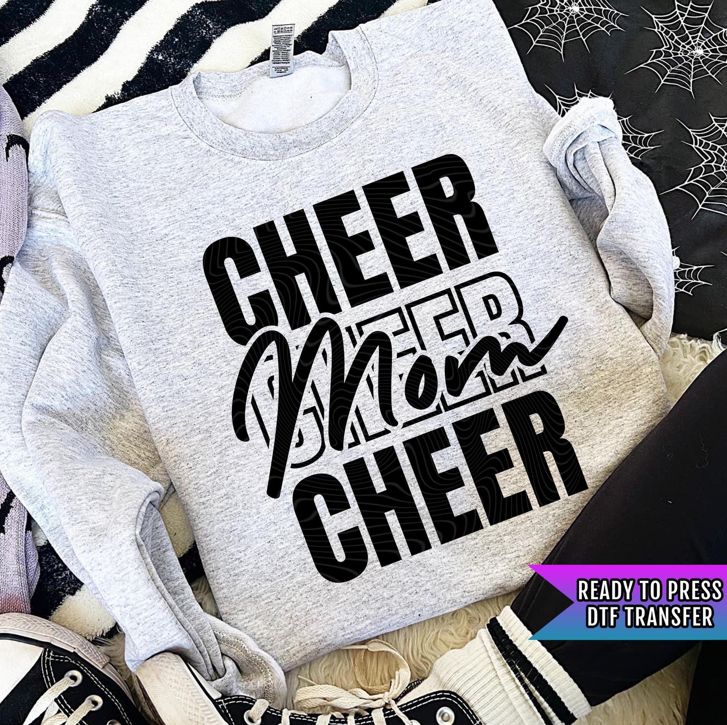 Cheer Mom DTF Transfers Ready For Press, Cheerleader Competition DTF Print, Heat Press Transfer, Direct To Film, Cheerleading Moms Transfers