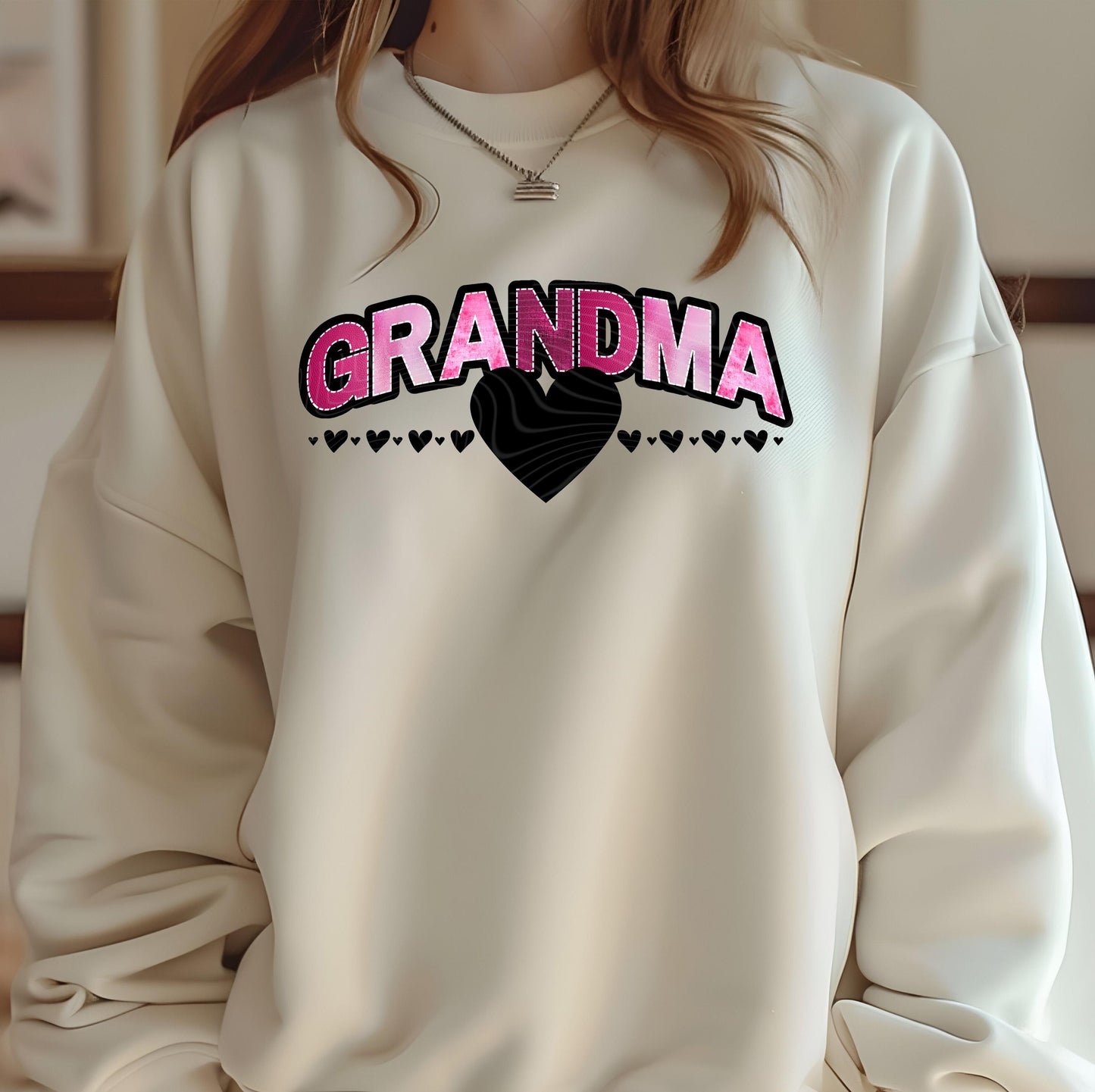 Grandma Pink Hearts DTF Transfers Ready For Press, Happy Valentine's Day DTF Prints, Heat Press Transfers, Direct To Film, Love Transfers
