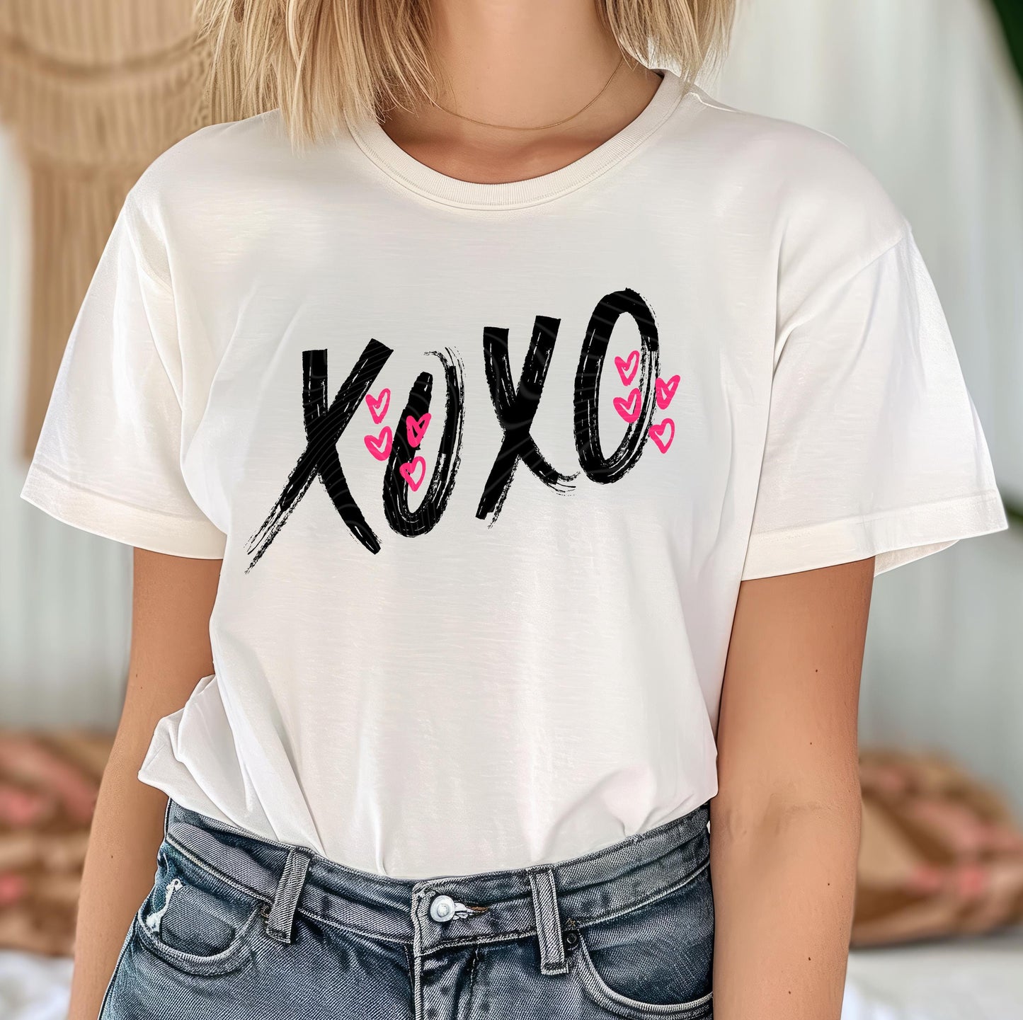XoXo Hearts DTF Transfer Ready For Press, Xoxo Transfer, Valentines DTF Prints, Heat Press Transfer, Direct To Film, Valentines Day Transfer