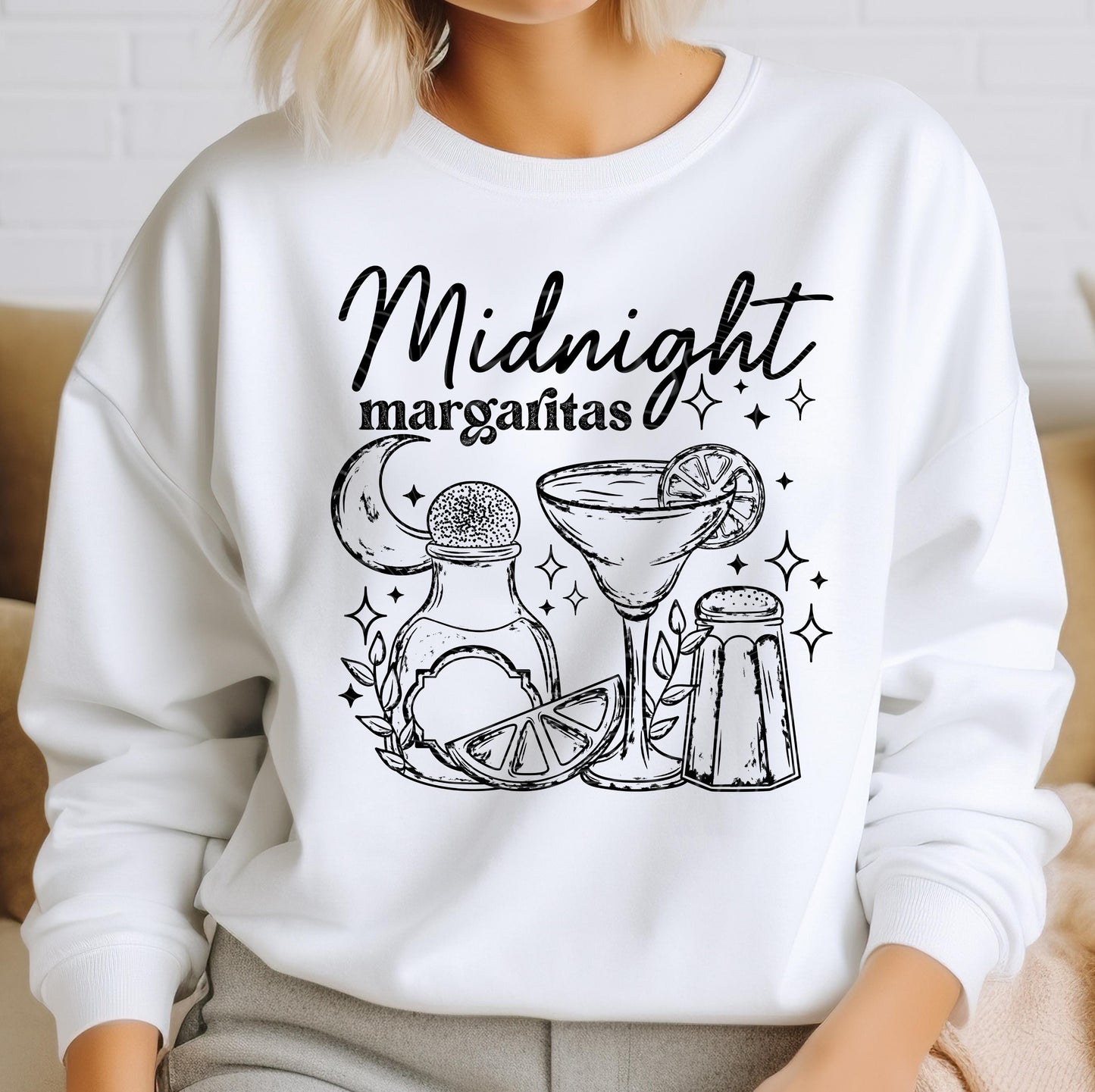 Midnight Margaritas DTF Transfers Ready For Press, Tequila Dtf Prints, Direct To Film, Witchy, Heat Press Transfer, Practical Magic Transfer