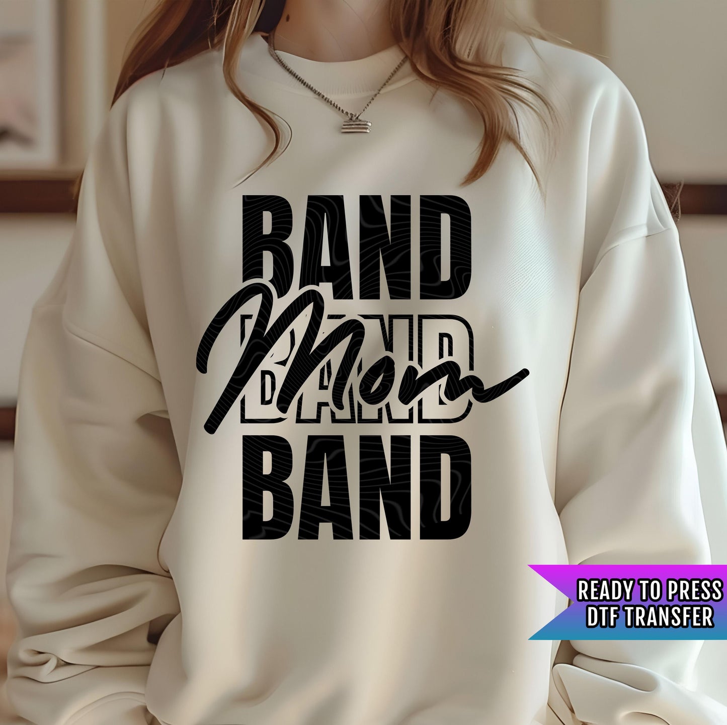 Band Mom DTF Transfers Ready For Press, High School Band Mama DTF Prints, Heat Press Transfer, Direct To Film, Marching Band Mother Transfer