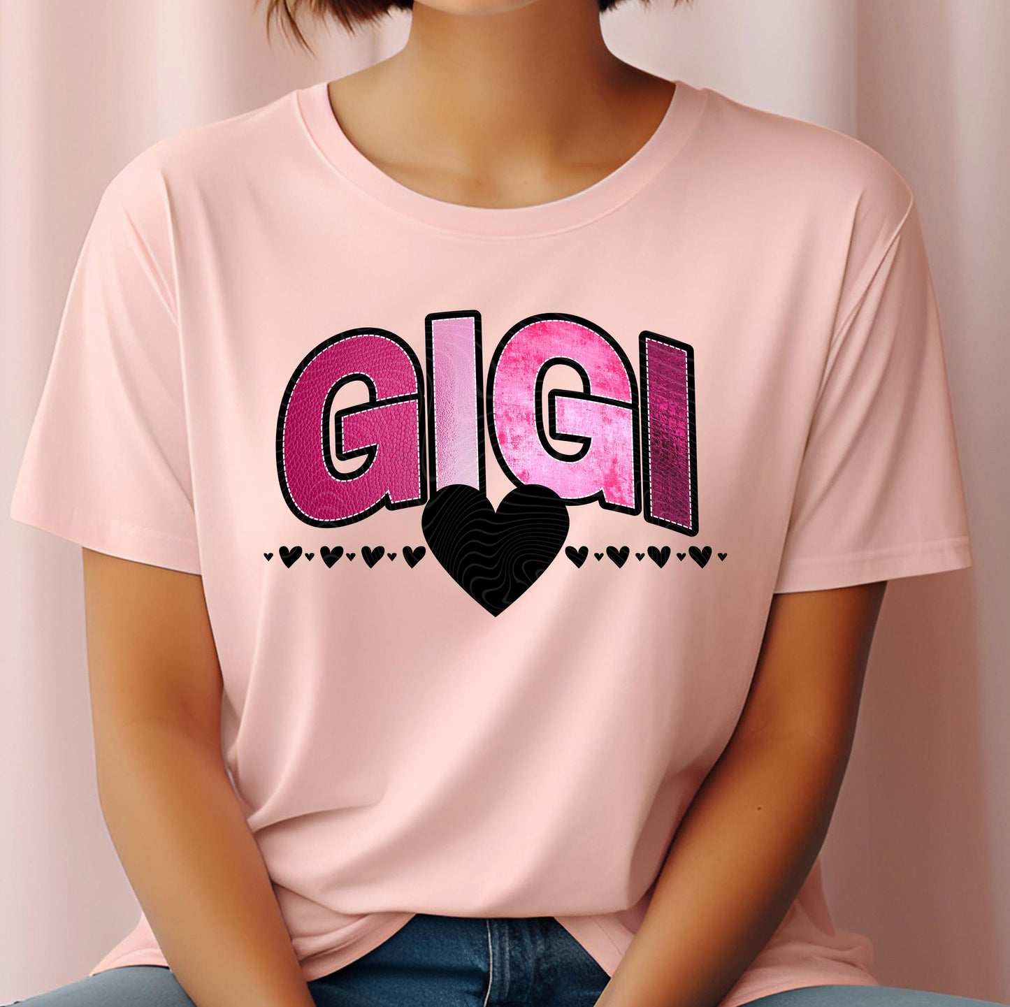 Gigi Pink Valentines Day DTF Transfer Ready For Press, Happy Valentine's Day DTF Print, Heat Press Transfers, Direct To Film, Love Transfers