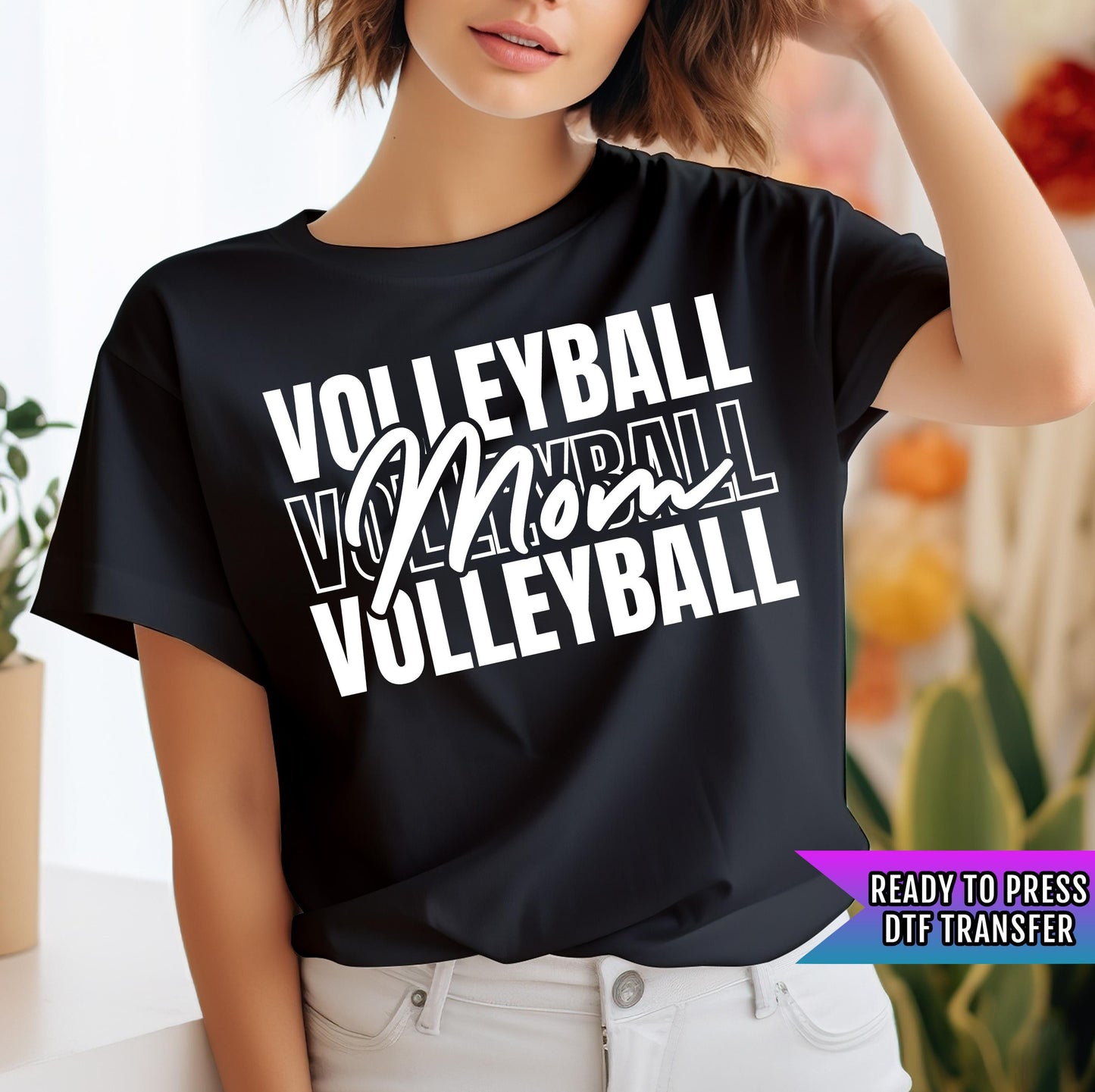 Volleyball Mom DTF Transfer Ready For Press, Volleyball DTF Prints, Heat Press Transfer, Direct To Film, Game Day Transfers, Mommy Transfers