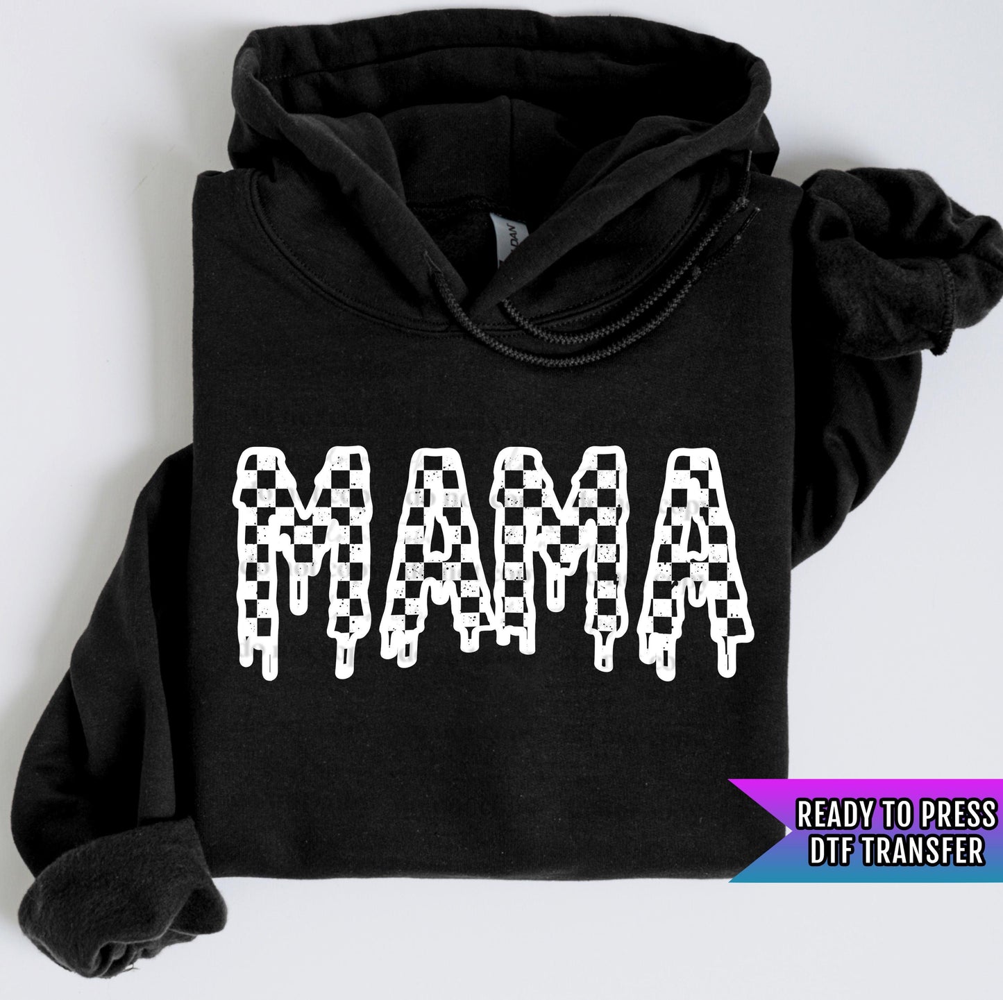Mama DTF Transfers Ready For Press, Mom DTF Prints, Mama Heat Press Transfers, Direct To Film, Mother Ready For Press, Drippy Checker Mama