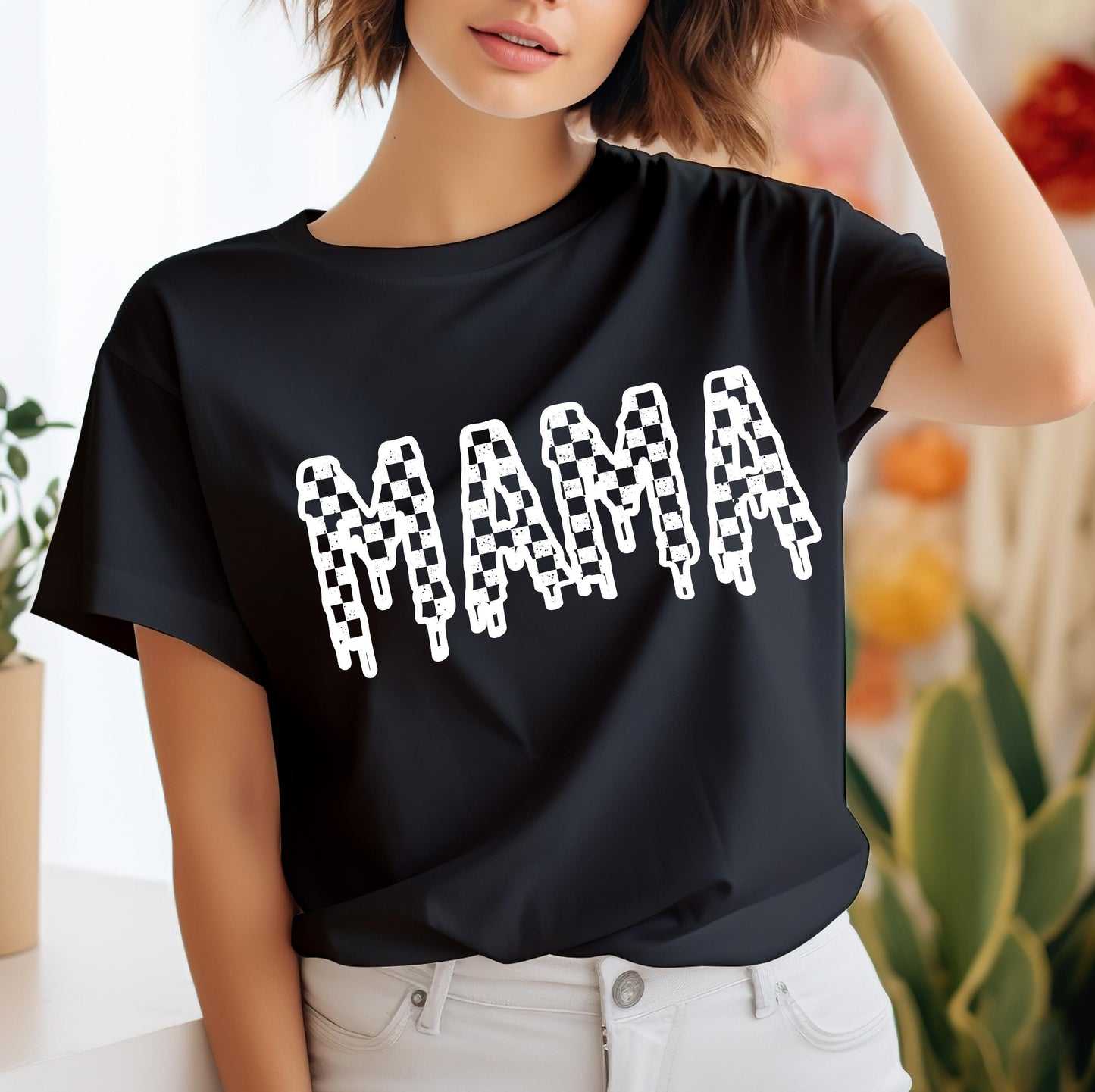 Mama DTF Transfers Ready For Press, Mom DTF Prints, Mama Heat Press Transfers, Direct To Film, Mother Ready For Press, Drippy Checker Mama