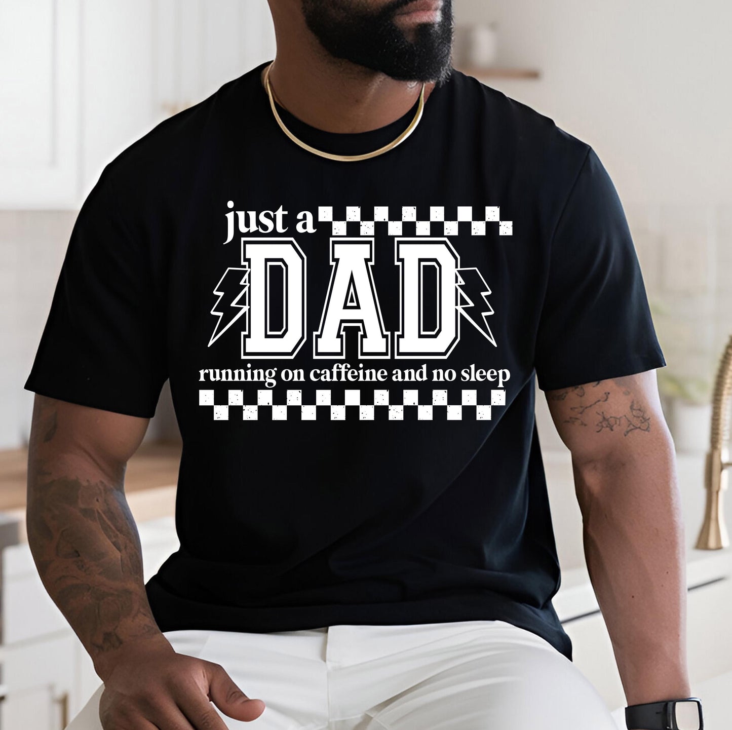 Dad DTF Transfers, DTF Transfer Ready For Press, Heat Press Transfer, DTF Print, Dad Ready For Press, Checkered Dad Dtf Transfer