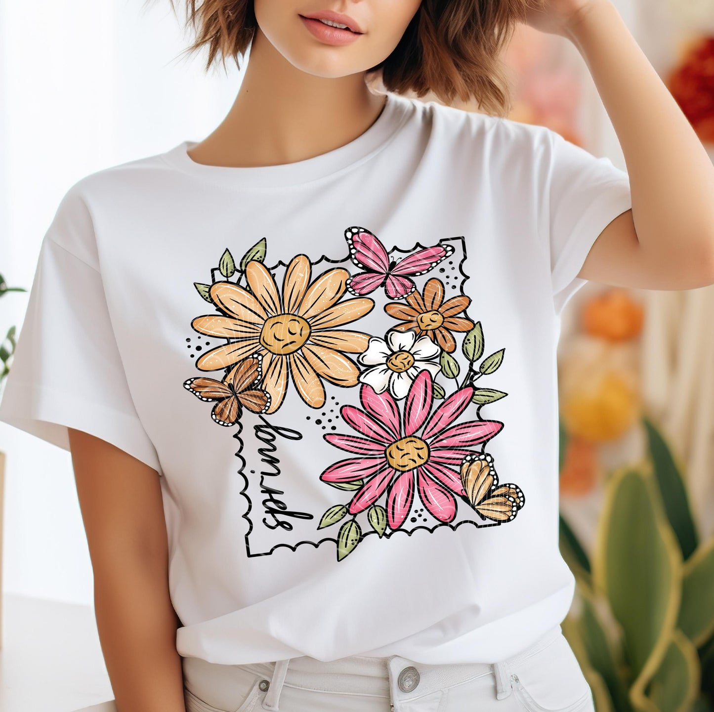 Spring DTF Transfer Ready For Press, Spring Dtf Print, Direct To Film, Floral DTF Transfer, Heat Press Transfer, T-shirt Transfers
