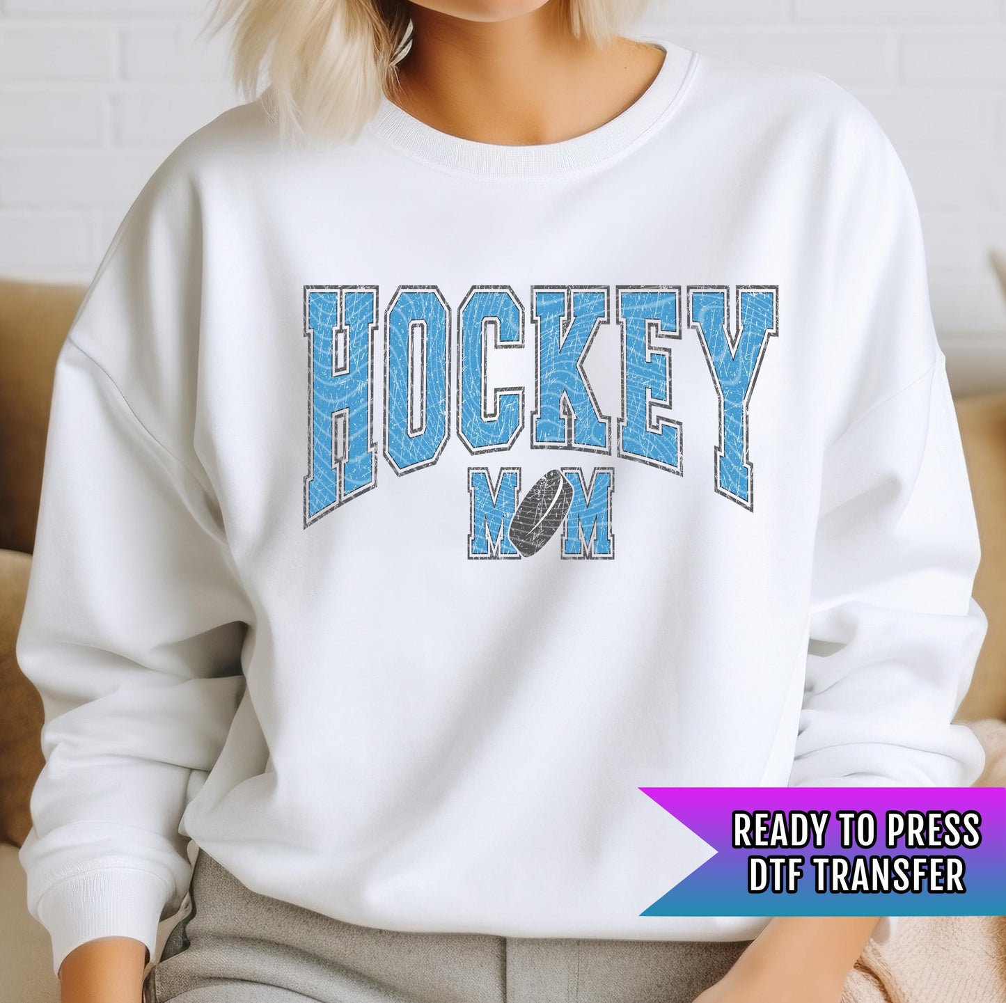 Hockey Mom DTF Transfers Ready For Press, Hockey DTF Print, Heat Press Transfer, Hockey Heat Press Transfer, Direct To Film, Hockey Transfer
