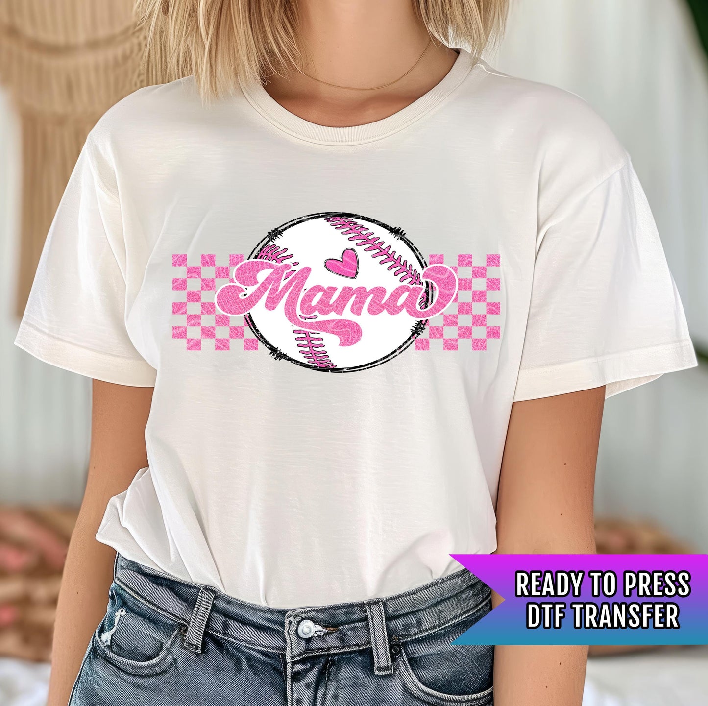 Baseball Mama DTF Transfers Ready For Press, Baseball DTF Prints, Heat Press Transfer, Direct To Film, Softball Mama Dtf Transfer