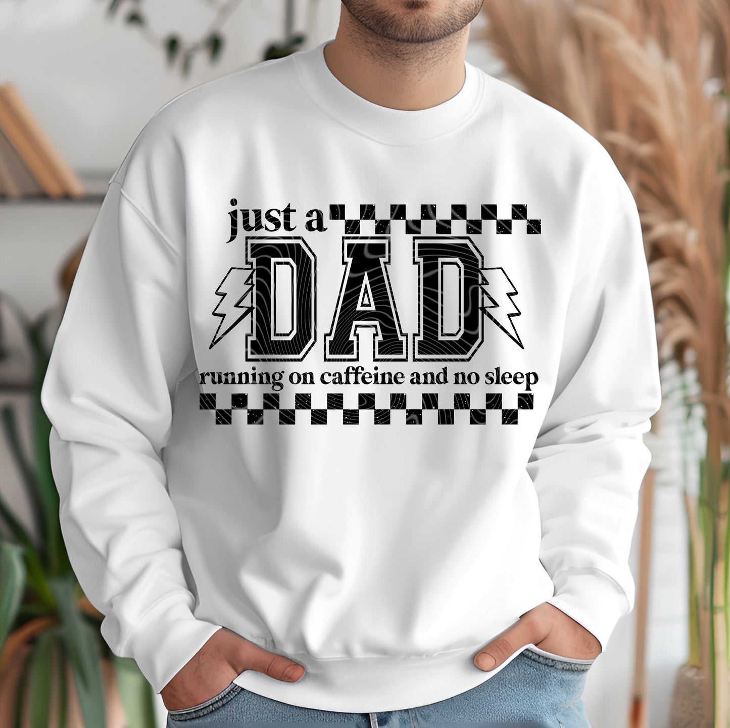 Dad DTF Transfers, DTF Transfer Ready For Press, Heat Press Transfer, DTF Print, Dad Ready For Press, Checkered Dad Dtf Transfer