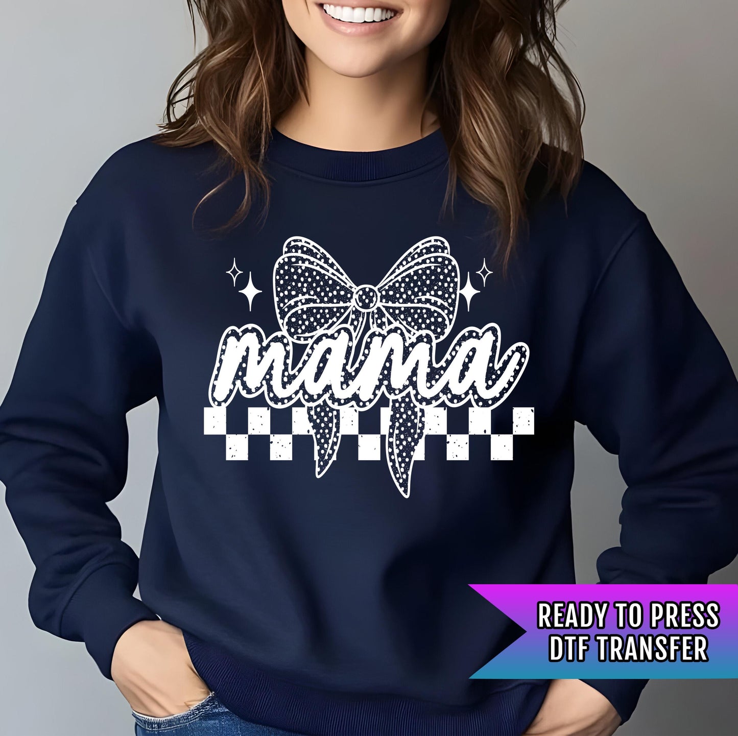 Mama DTF Transfer Ready For Press, Mama DTF Prints, Mom DTF Prints, Heat Press Transfer, Mom Transfers, Direct To Film, Mama Bow Transfers
