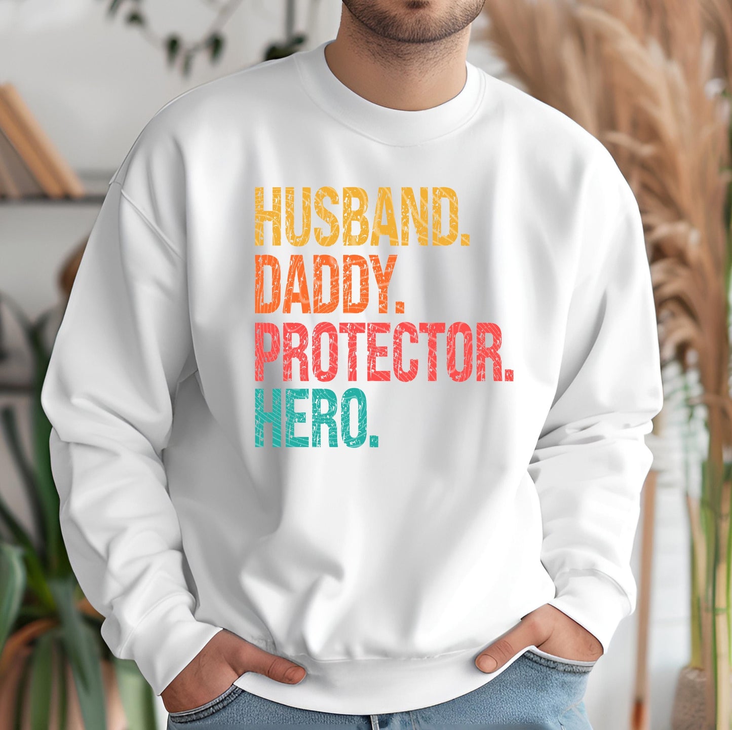 Husband Daddy Protector HeroDTF Transfers, DTF Transfer Ready For Press, Heat Press Transfer, DTF Print, Dad Ready For Press, Direct To Film