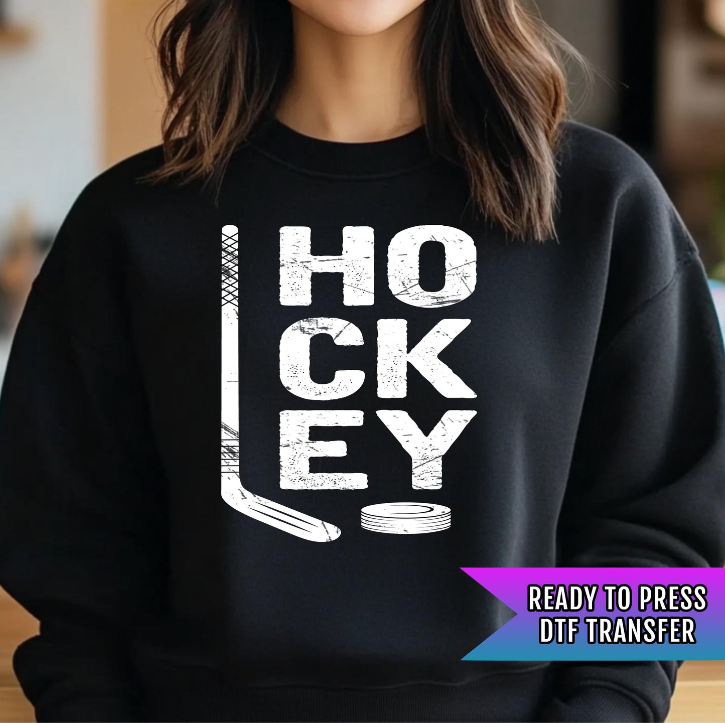 Hockey Mom DTF Transfers Ready For Press, Hockey DTF Print, Heat Press Transfer, Hockey Heat Press Transfer, Direct To Film, Hockey Transfer