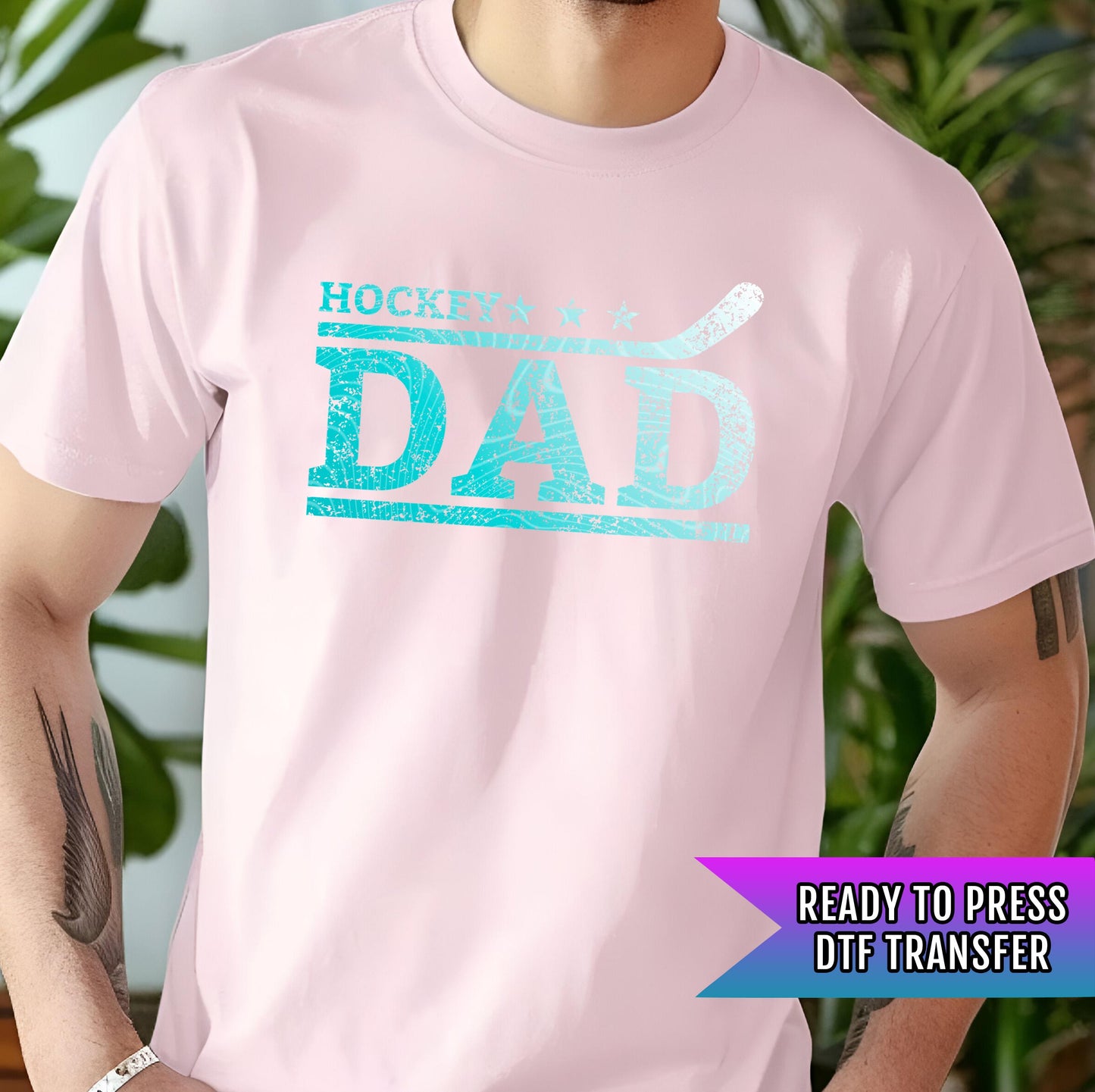 Hockey Dad DTF Transfers Ready For Press, Hockey DTF Print, Heat Press Transfer, Direct To Film, Hockey Sticks Transfer, Hockey Transfers