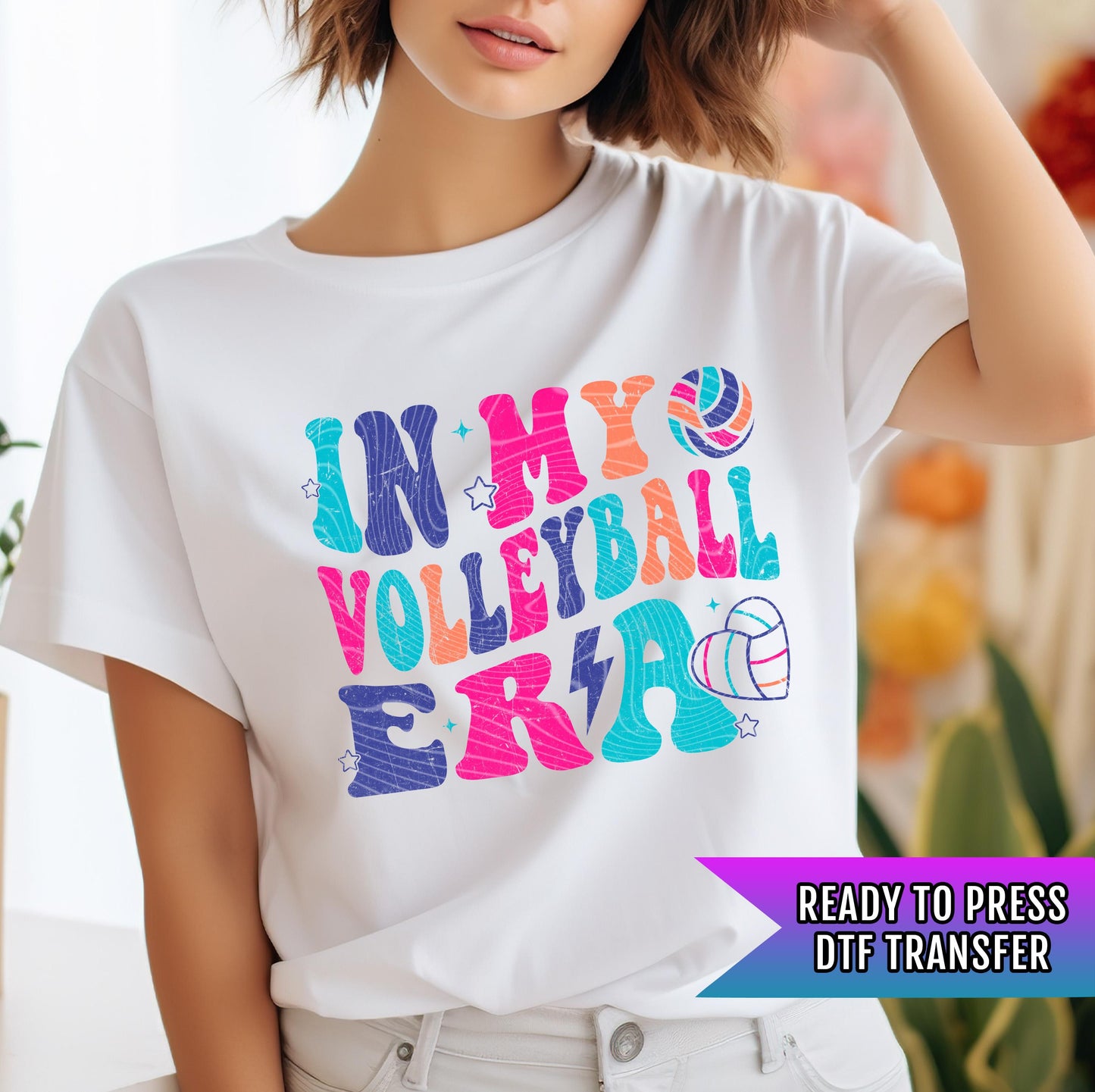 In My Volleyball Era DTF Transfer Ready For Press, Volleyball DTF Prints, Heat Press Transfer, Direct To Film, Game Day Transfers